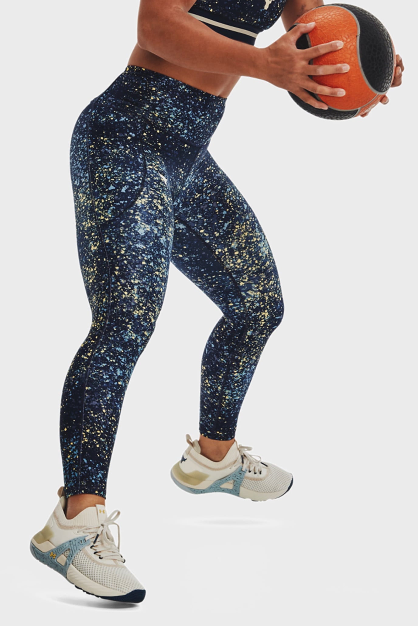 Женские темно-синие тайтсы UA Pjt Rock HG Ankle Legging 4