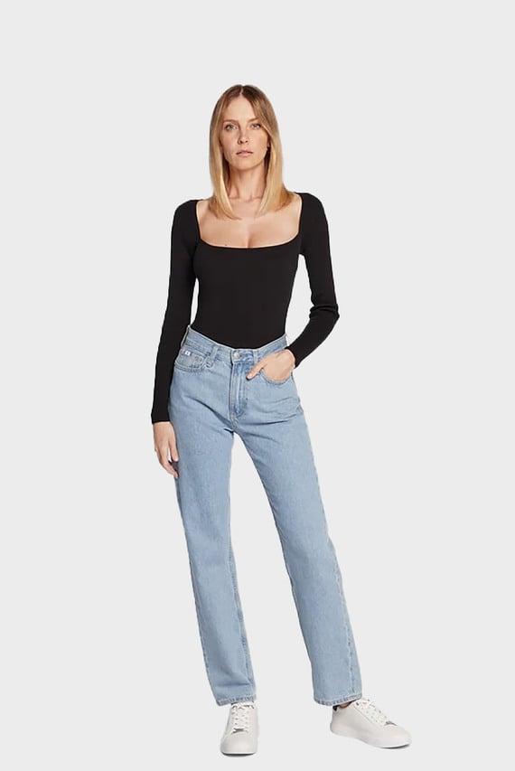 Свитер RIB SQUARE-NECK SWEATER LS