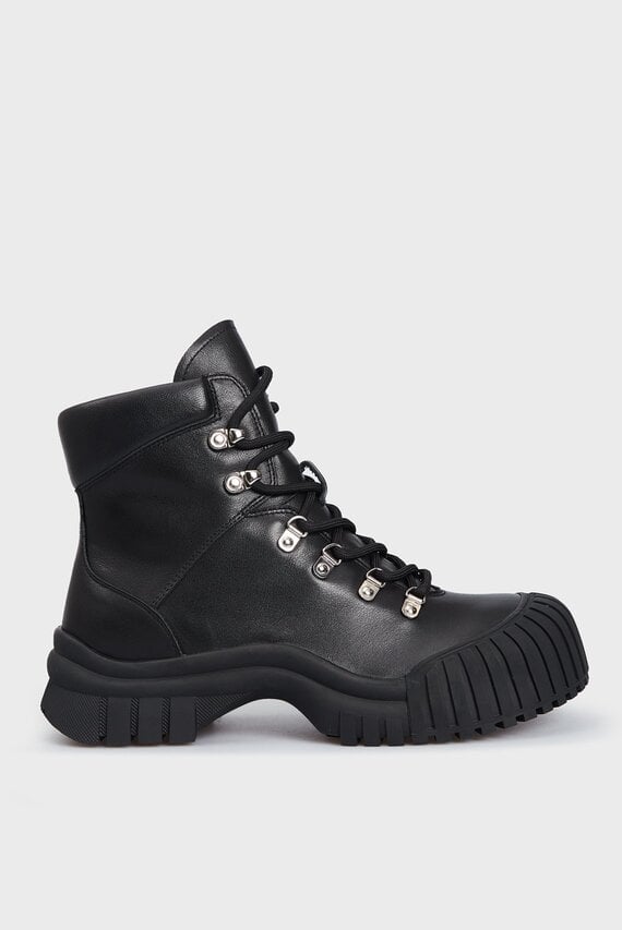 Женские черные кожаные хайкеры Muscari PRPY