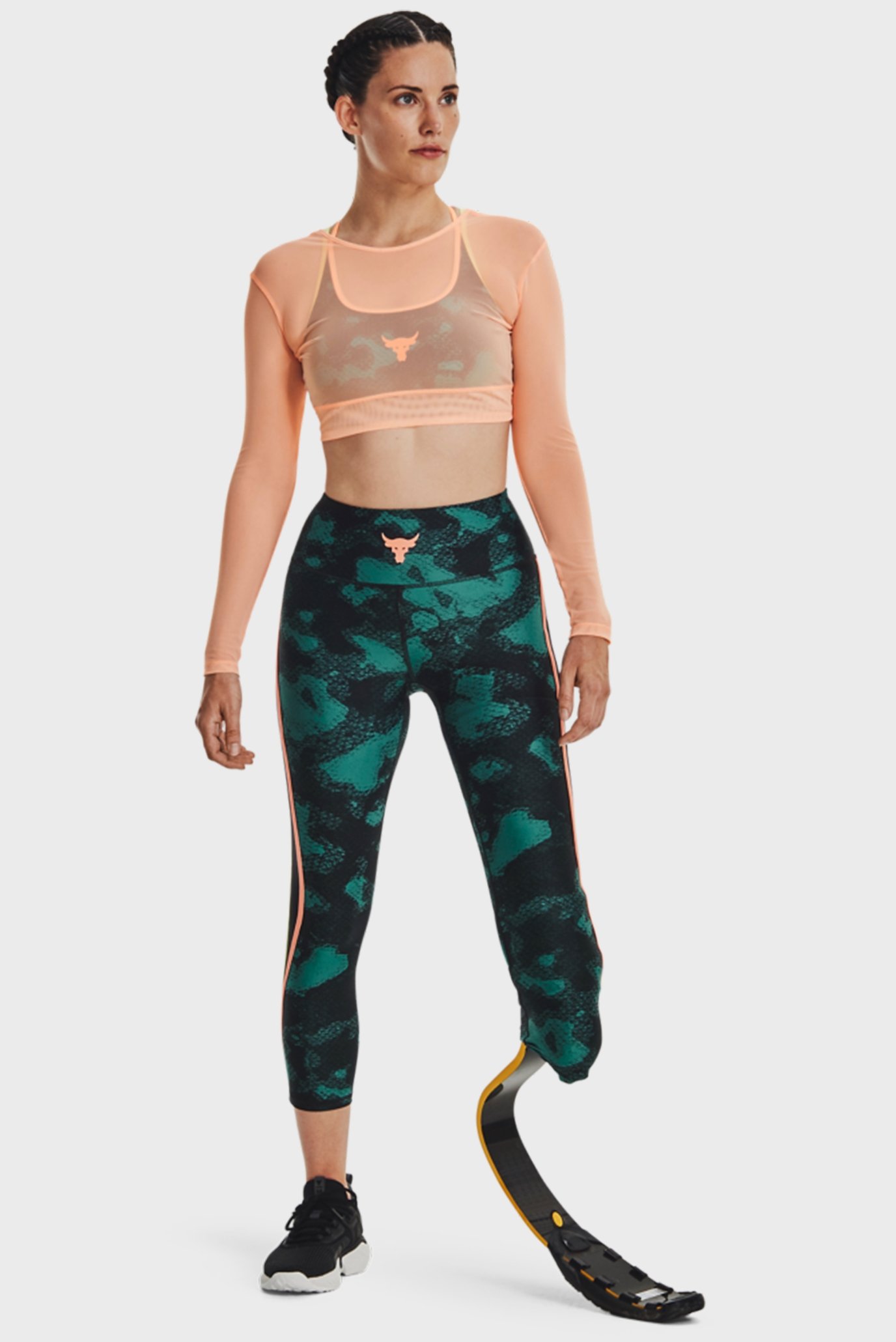 Женские зеленые тайтсы с узором Pjt Rck HG Pt Ankl Lg Fam 2