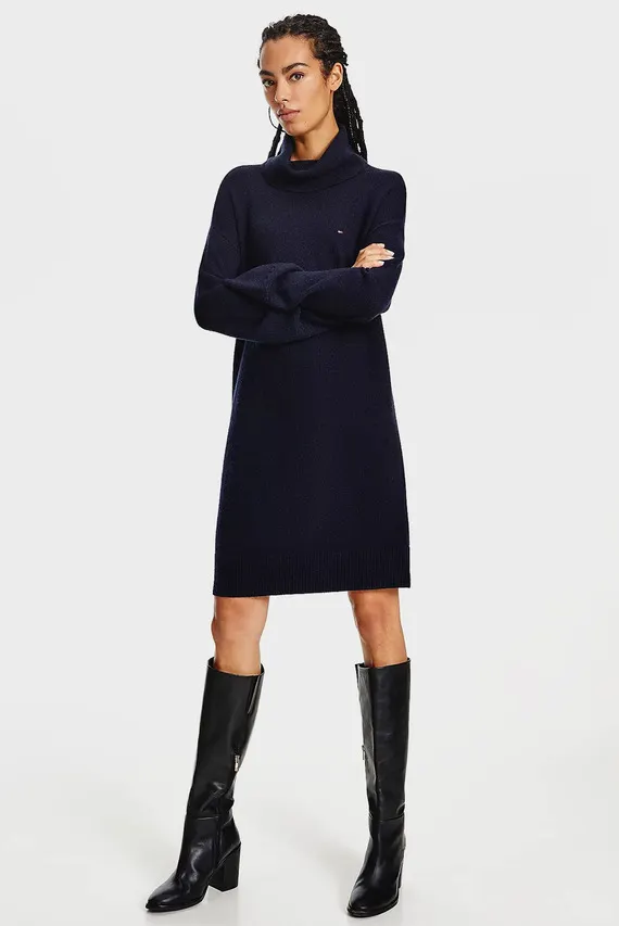 Платье SOFTWOOL ROLL-NK KNEE DRESS LS Tommy Hilfiger