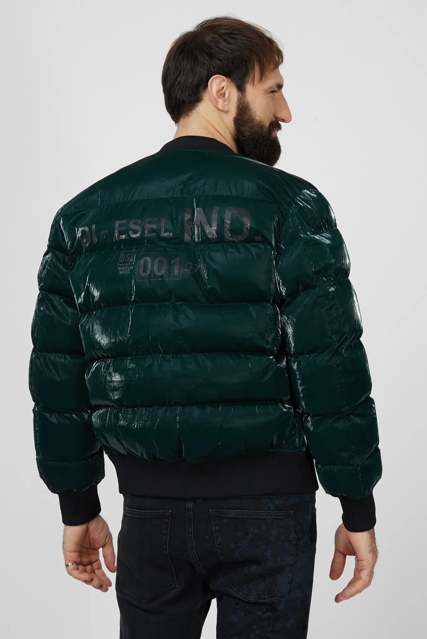 Мужской зеленый бомбер W-ON-A 4