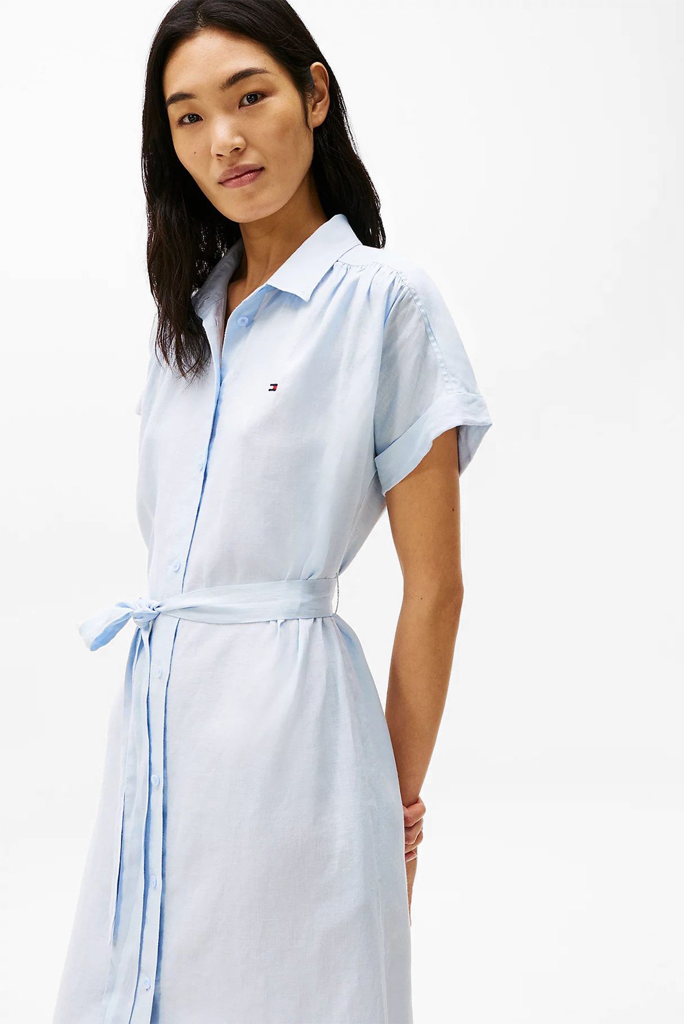 Платье ESS LINEN S S MIDI SHIRT DRESSTommy Hilfiger Платье ESS LINEN S S MIDI SHIRT DRESS 3