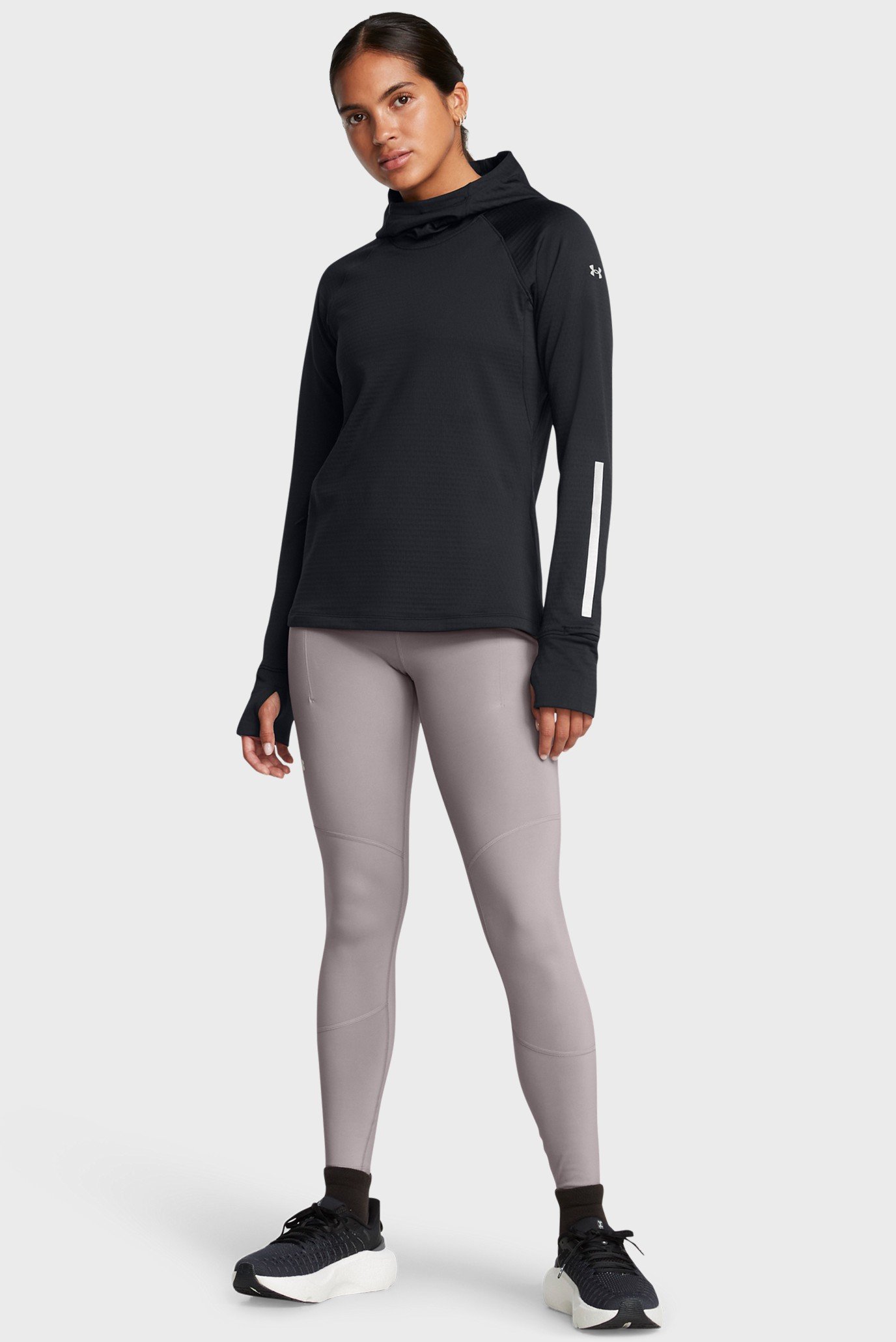 Женское черное худи UA LE CW Balaclava Hoodie 2