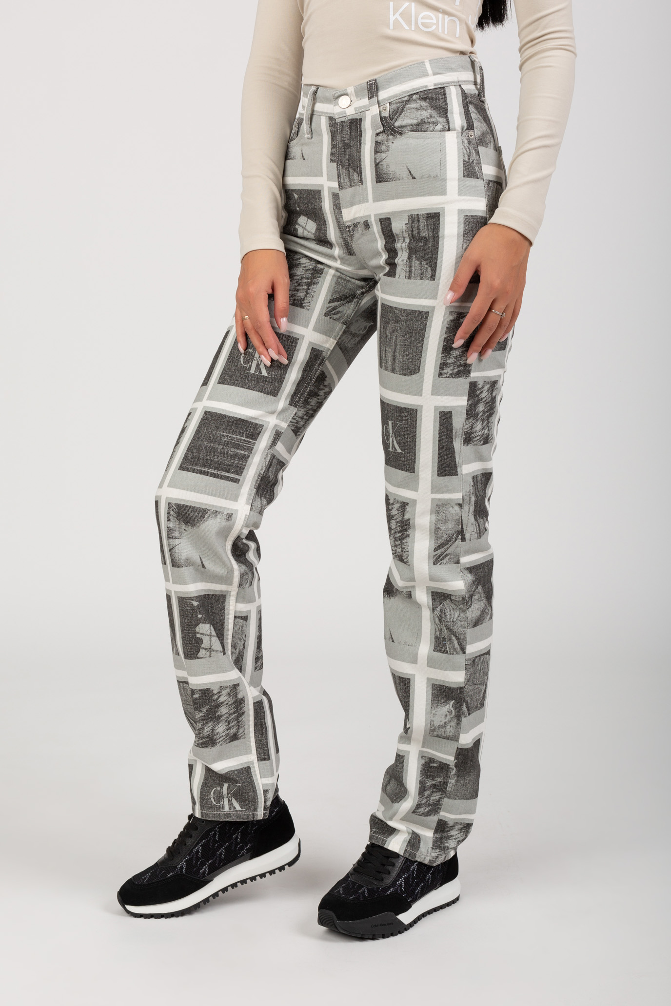 Calvin klein printed jeans best sale