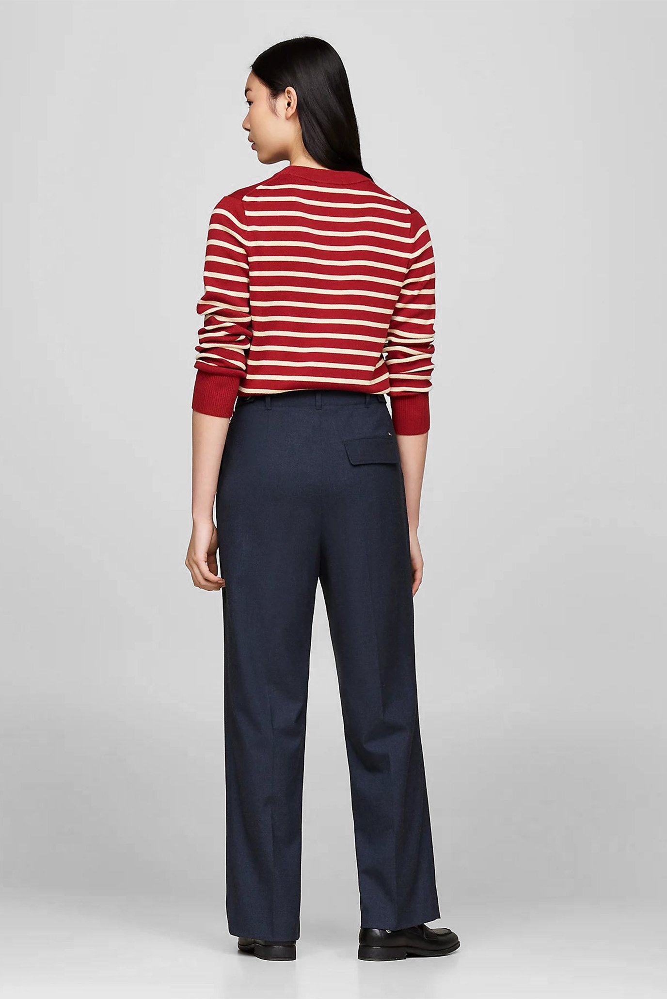 Женские темно-синие брюки FLANNEL RELAXED STRAIGHT 3