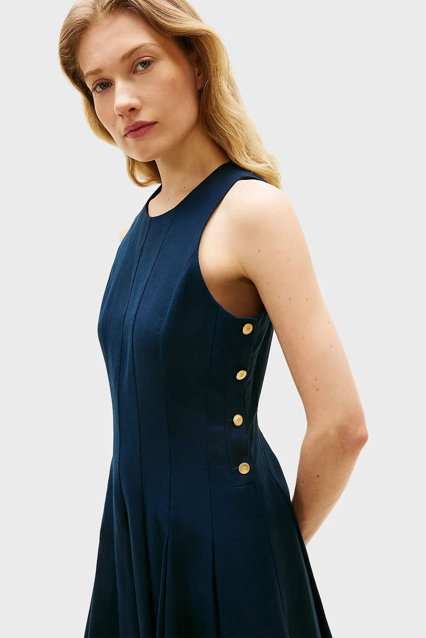 Платье LINEN BLEND HOURGLASS MIDI DRS 2