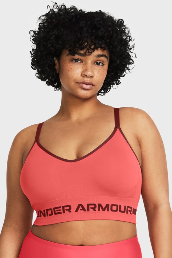 Топ/UA Seamless Low Long Bra-PNK