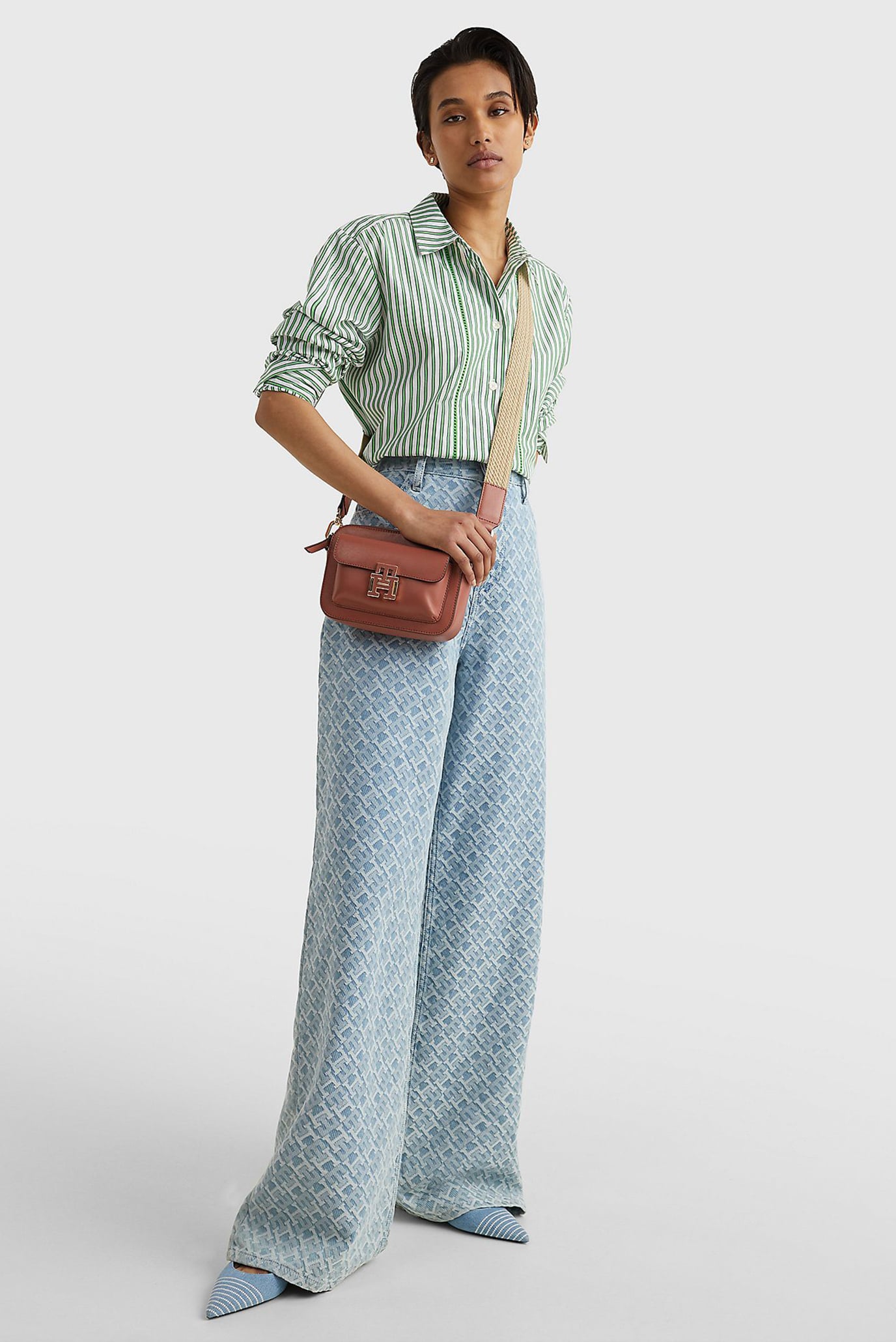 Джинсы AMD JACQUARD WIDE LEG HW 2