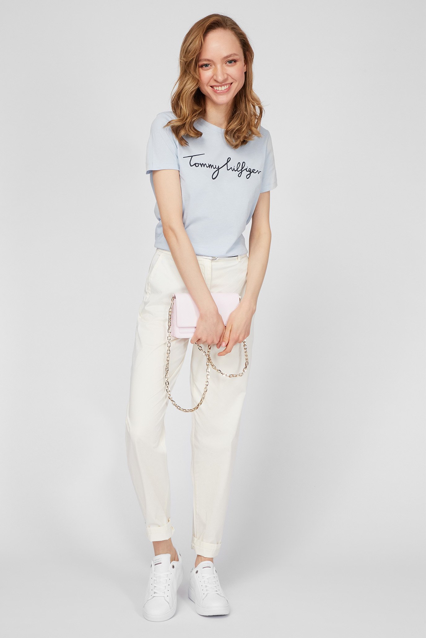 Женские белые брюки CO MODERN TAPERED CHINOTommy Hilfiger Женские белые брюки CO MODERN TAPERED CHINO 7