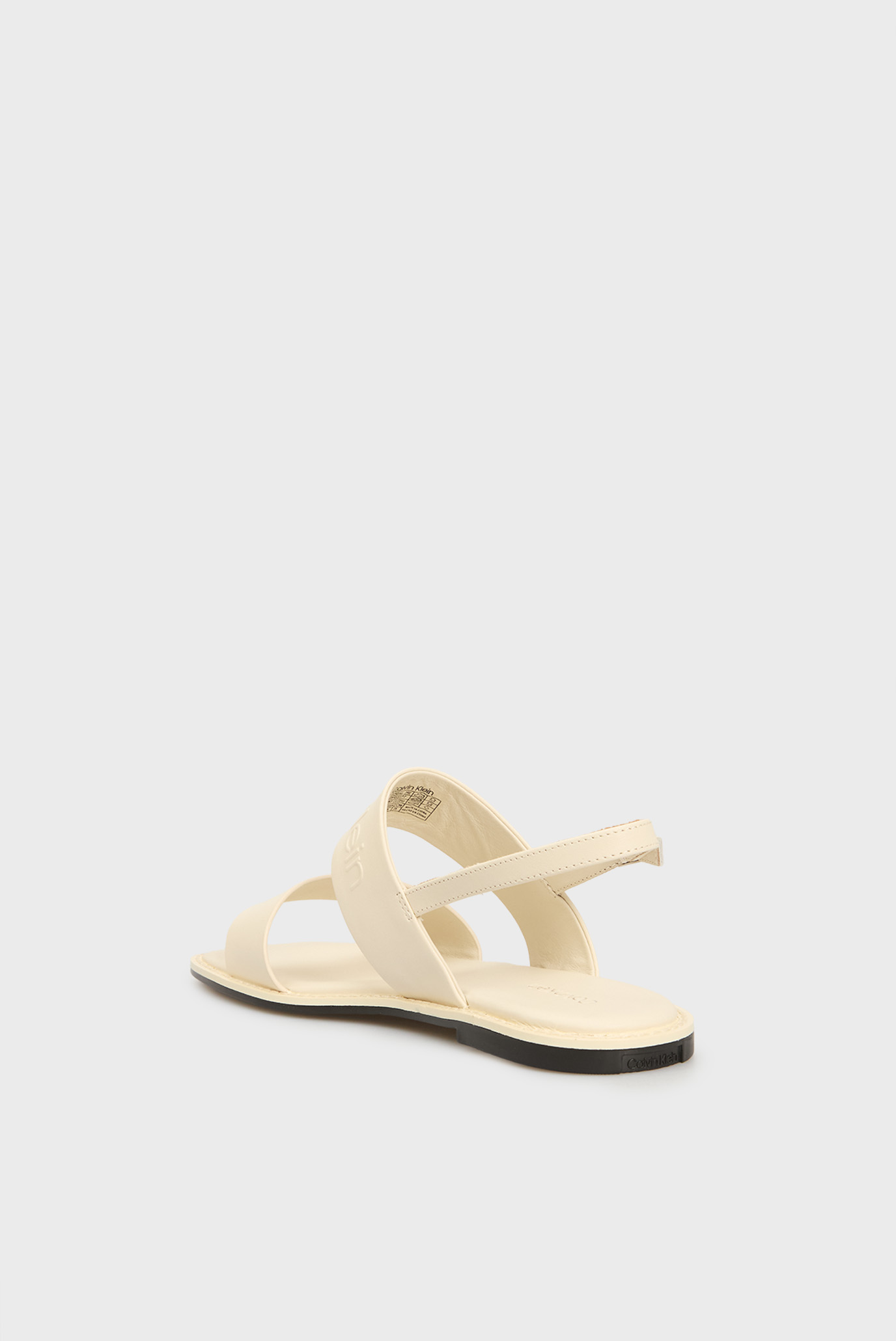 Женские белые кожаные сандалии FLAT SANDAL - HE 5