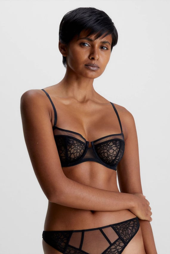 Женский черный бюстгальтер UNLINED BALCONETTE