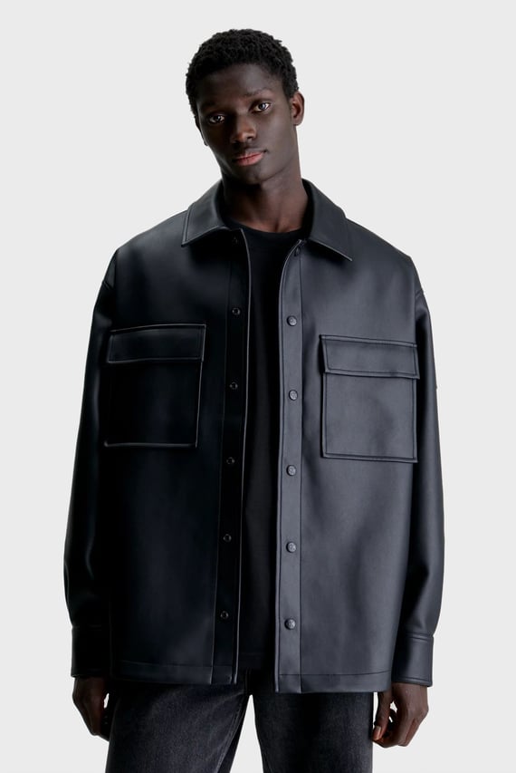 Рубашка FAUX LEATHER OVERSHIRT Calvin Klein Jeans