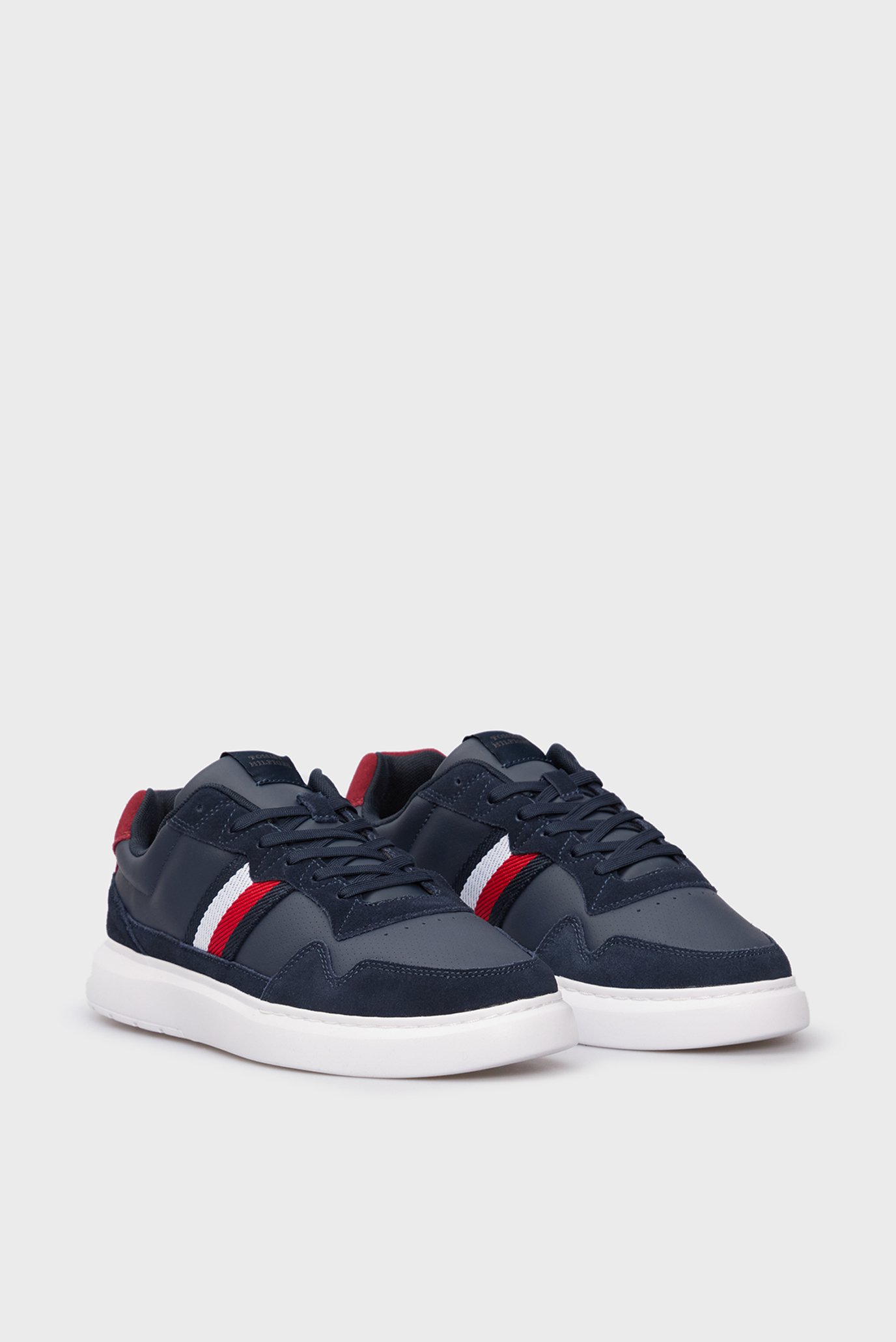 Мужские темно-синие кожаные сникерсы LIGHT CUPSOLE LTH MIX STRIPESTommy Hilfiger Мужские темно-синие кожаные сникерсы LIGHT CUPSOLE LTH MIX STRIPES 3