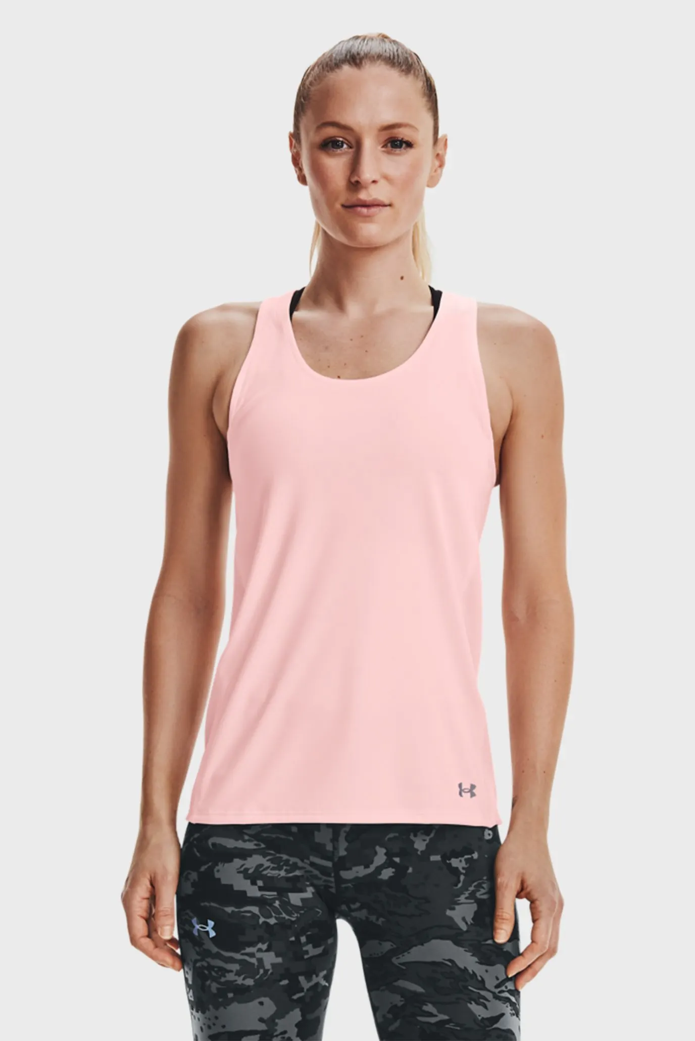 Женская розовая майка UA Fly By Tank-PNK 7