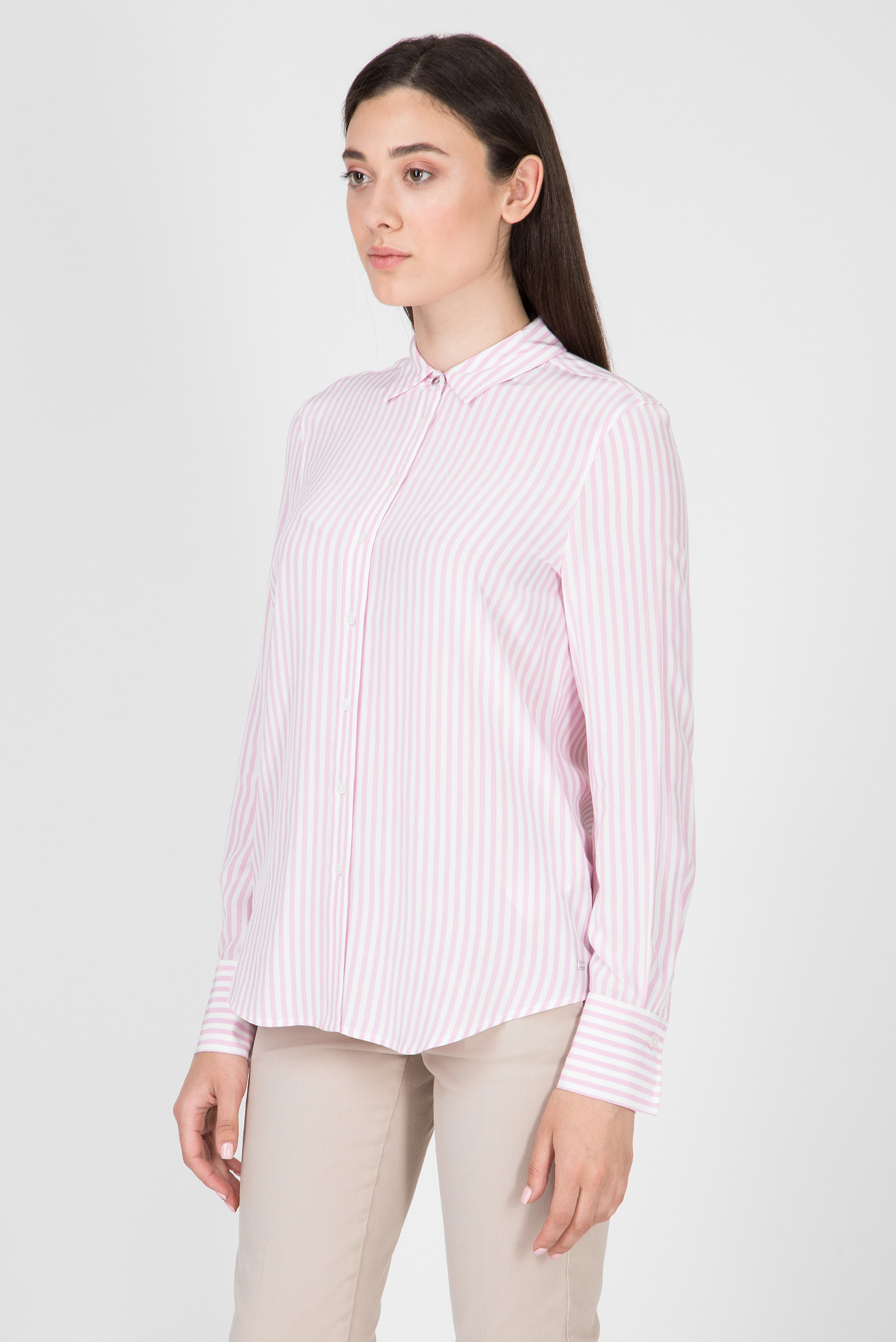 Женская розовая блуза в полоску FLEUR 7