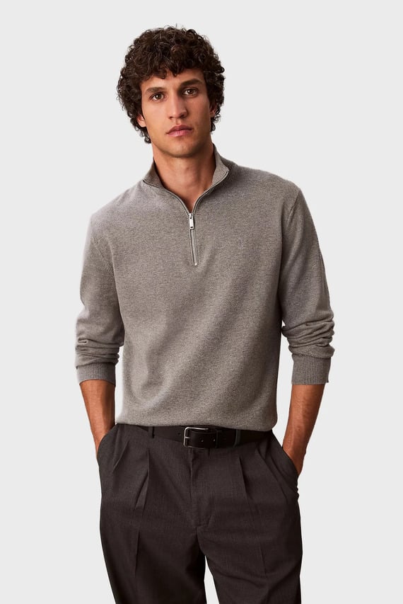 Свитер LS SUPIMA QZ SWEATER 12GG Calvin Klein