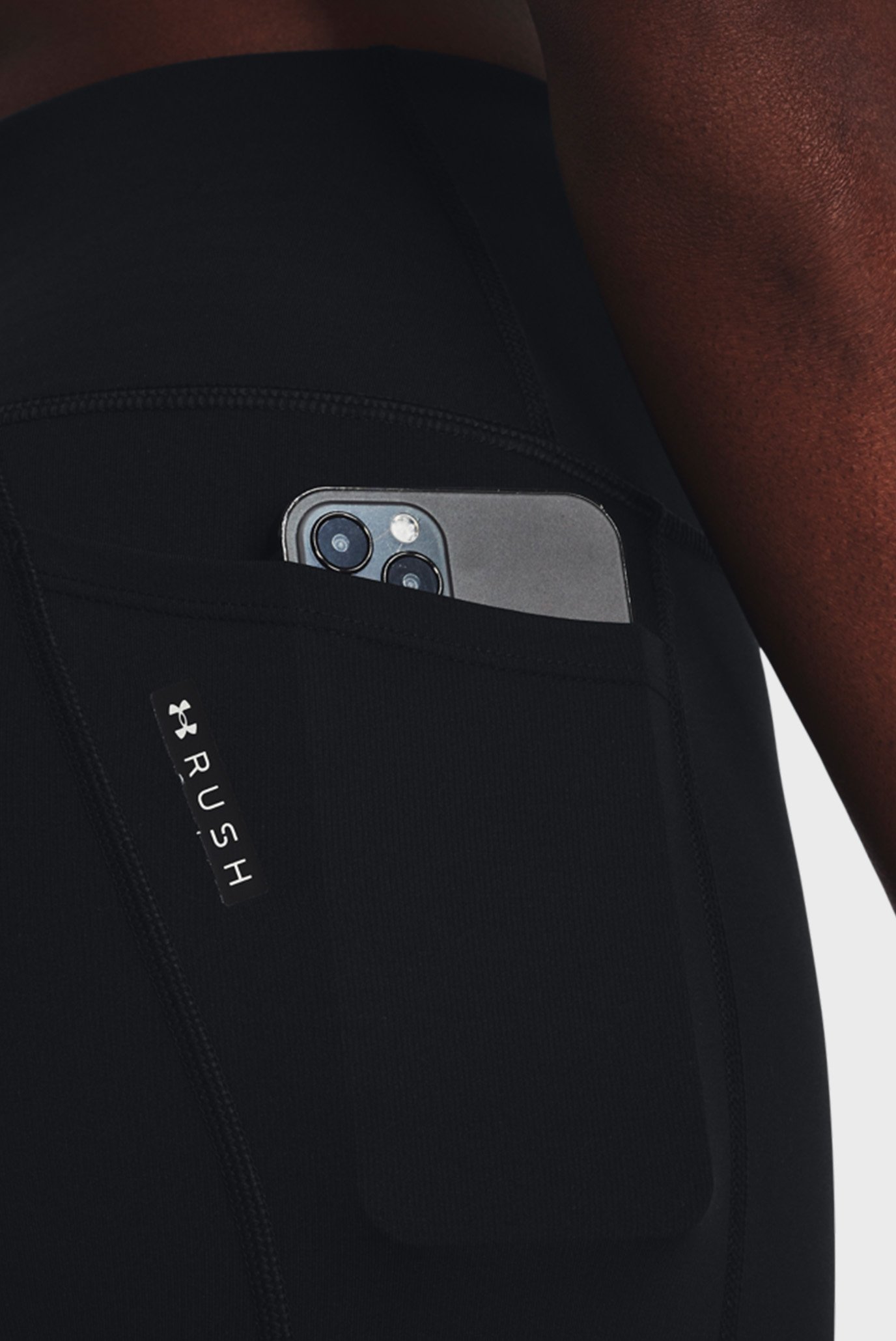 Женские черные тайтсы UA Rush Ankle Legging 4