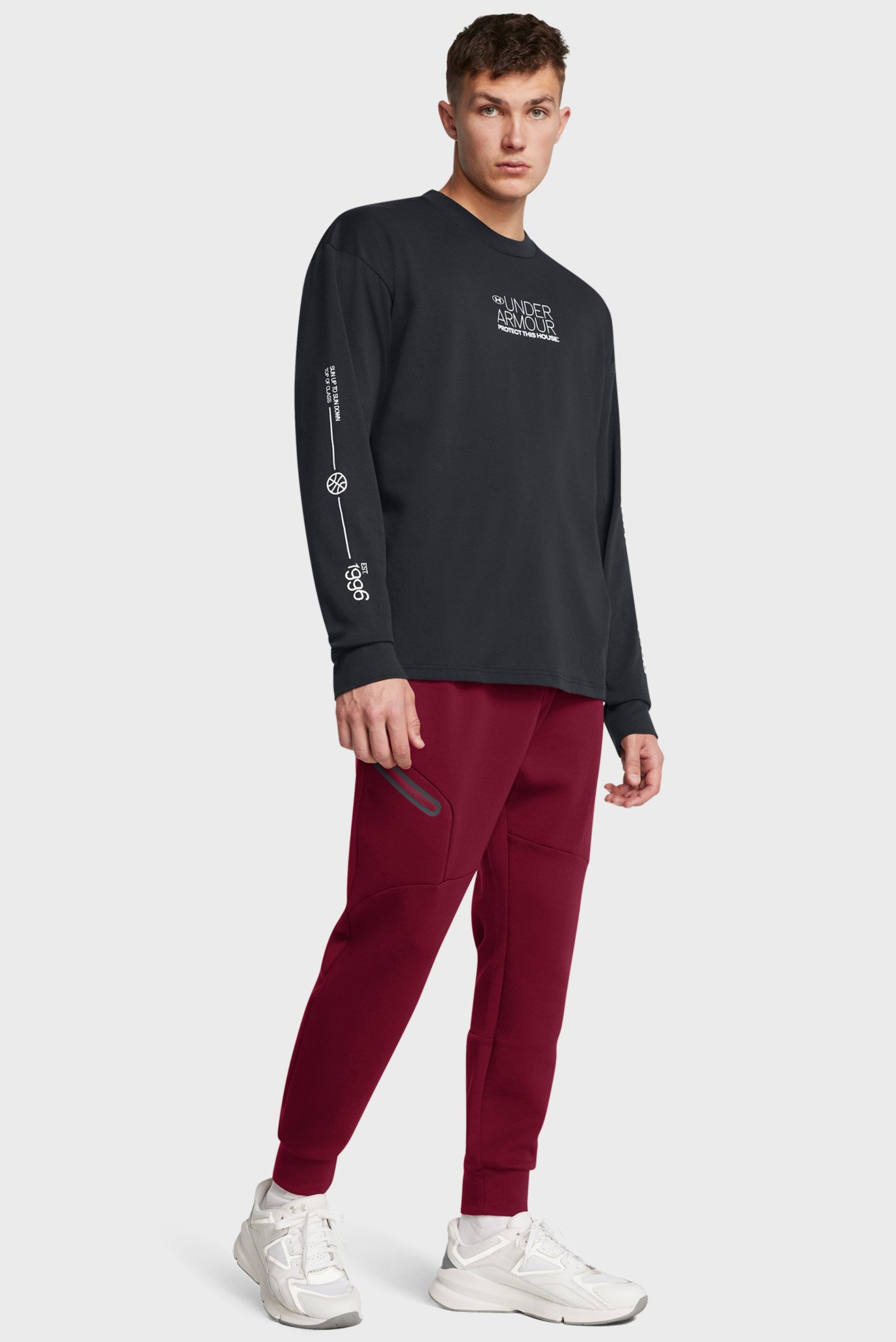 Мужские бордовые спортивные брюки UA Unstoppable Flc Jgr EU 2