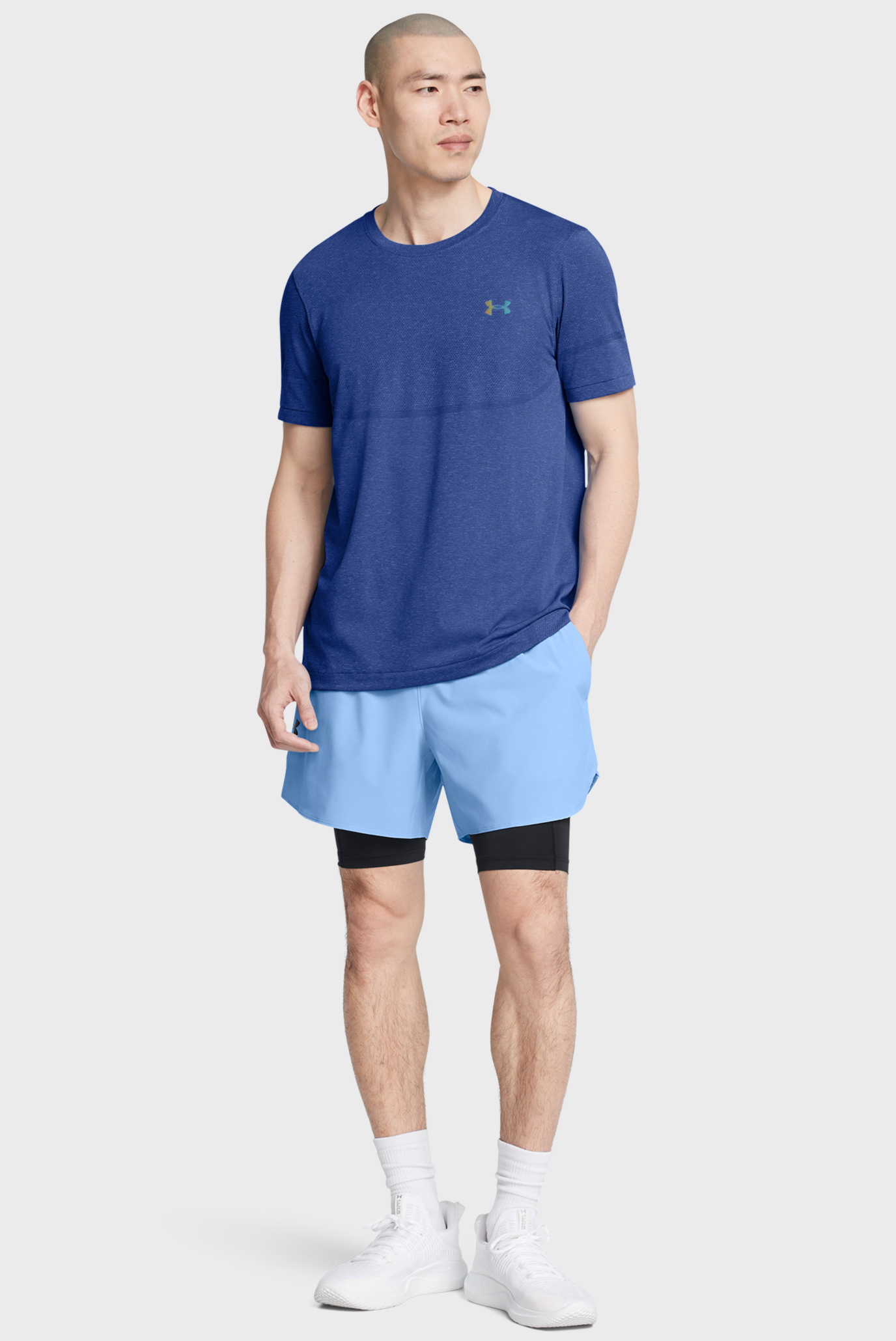 Мужская синяя футболка UA Vanish Elite Seamless SS 3