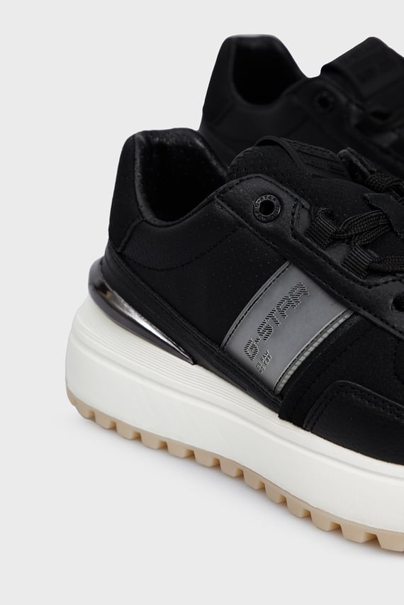 Женские черные кожаные кроссовки Lyn Runner Low W