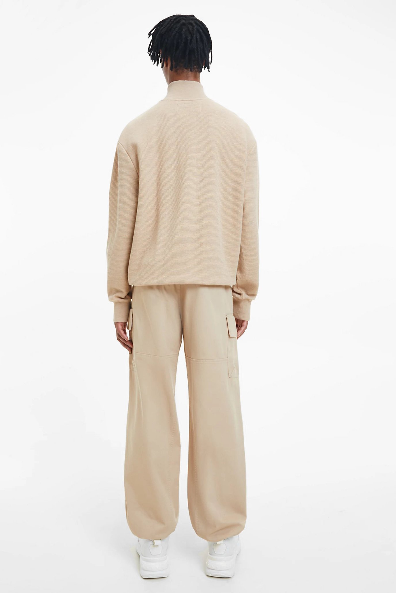 Мужская бежевая спортивная кофта MONOLOGO WAFFLE 3