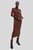 Женское коричневое шерстяное платье EXTRA FINE WOOL ROLL NECK