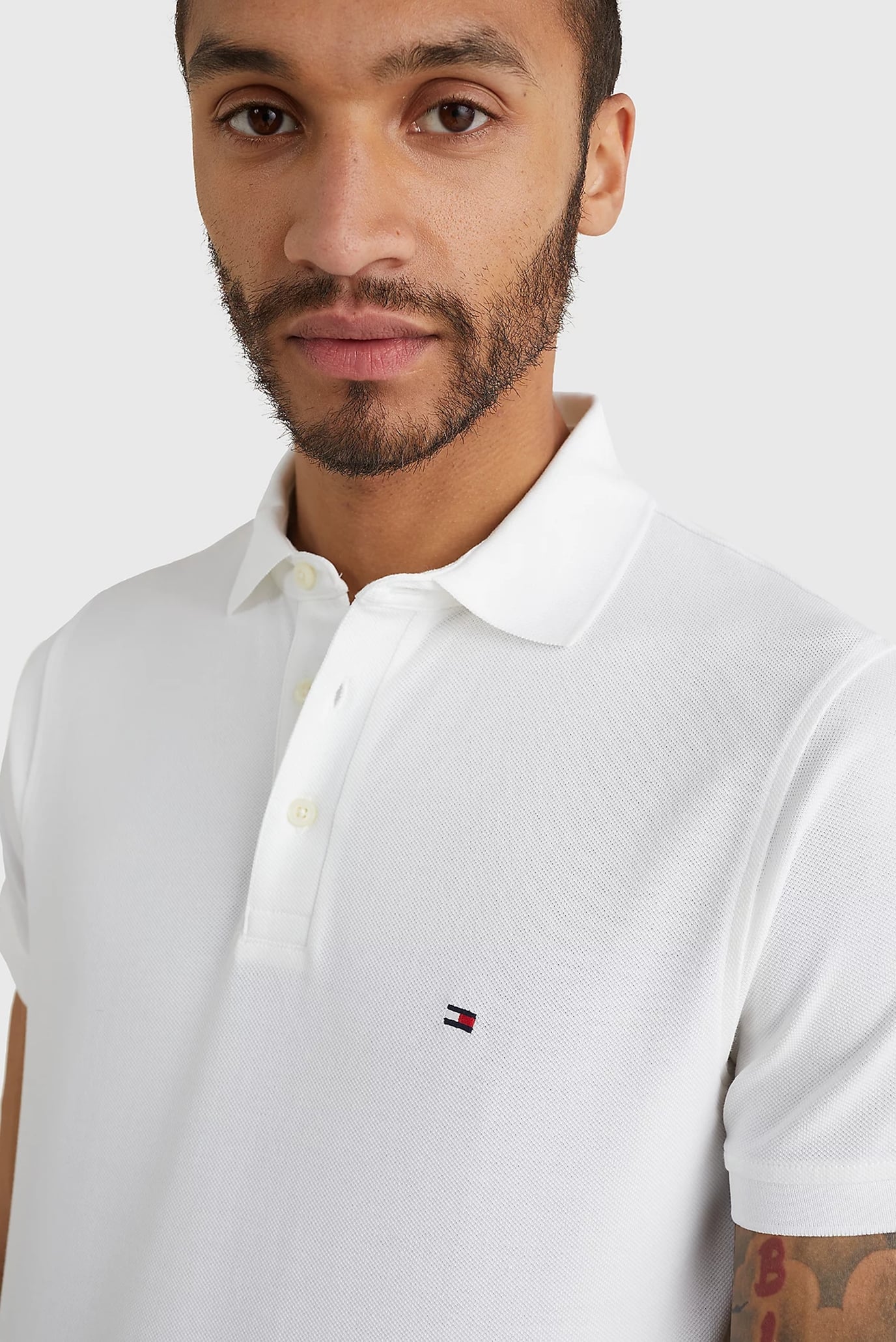 Мужское белое поло CORE 1985 SLIM POLO 4