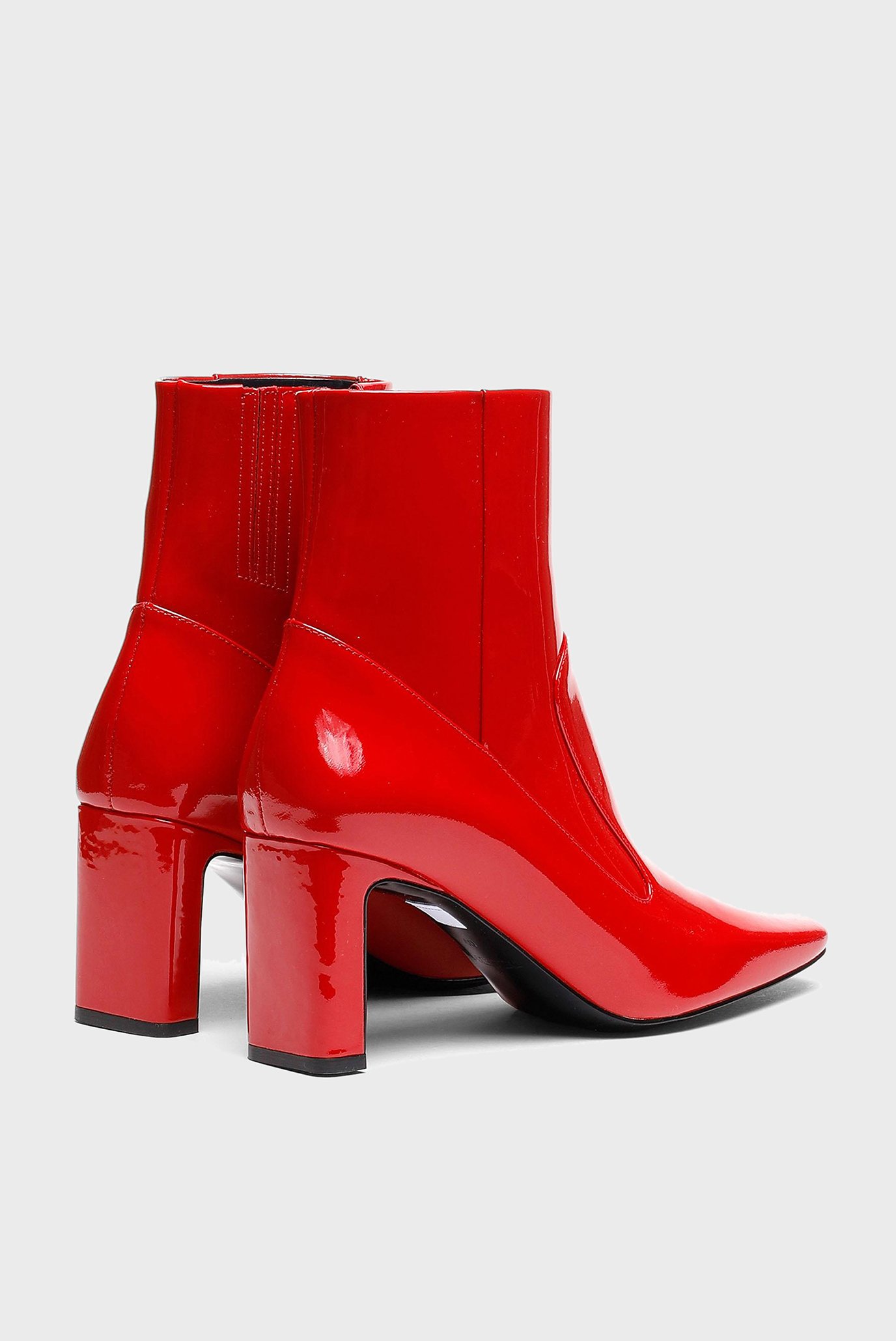 Женские красные кожаные ботильоны D-MILLENIA 8