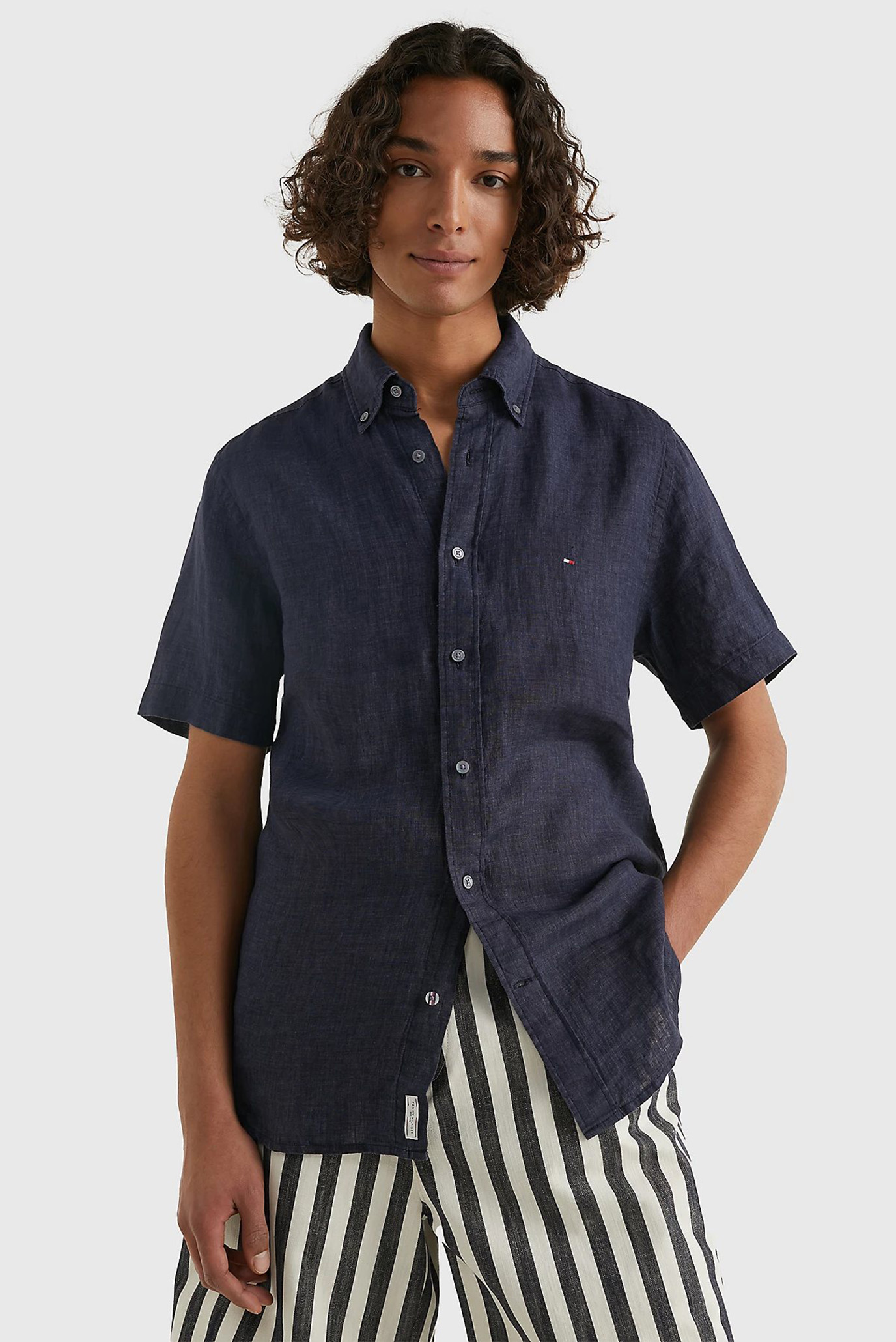 Рубашка с коротким рукавом PIGMENT DYED LINEN RF SHIRT S S 6