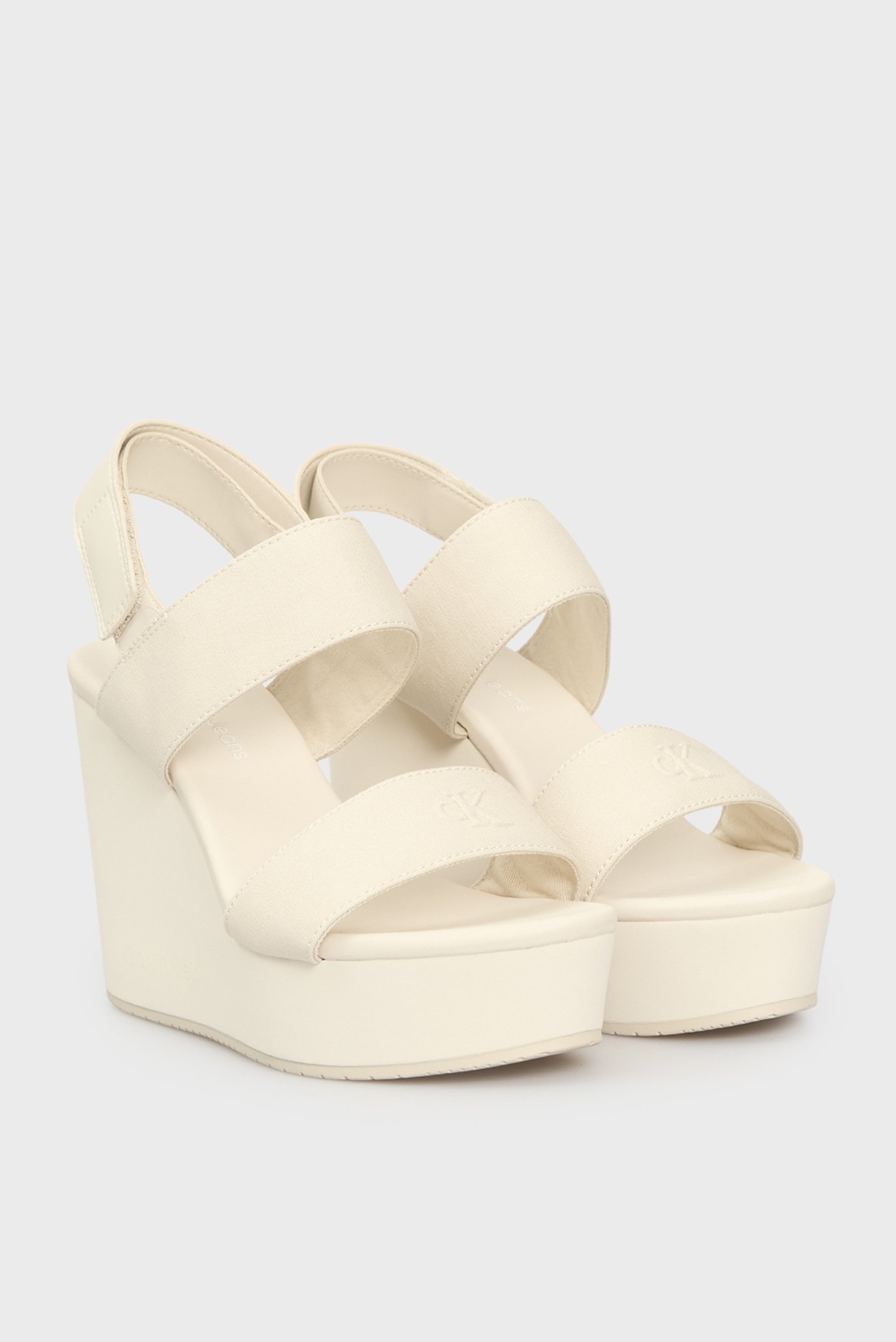 Женские белые босоножки WEDGE 3