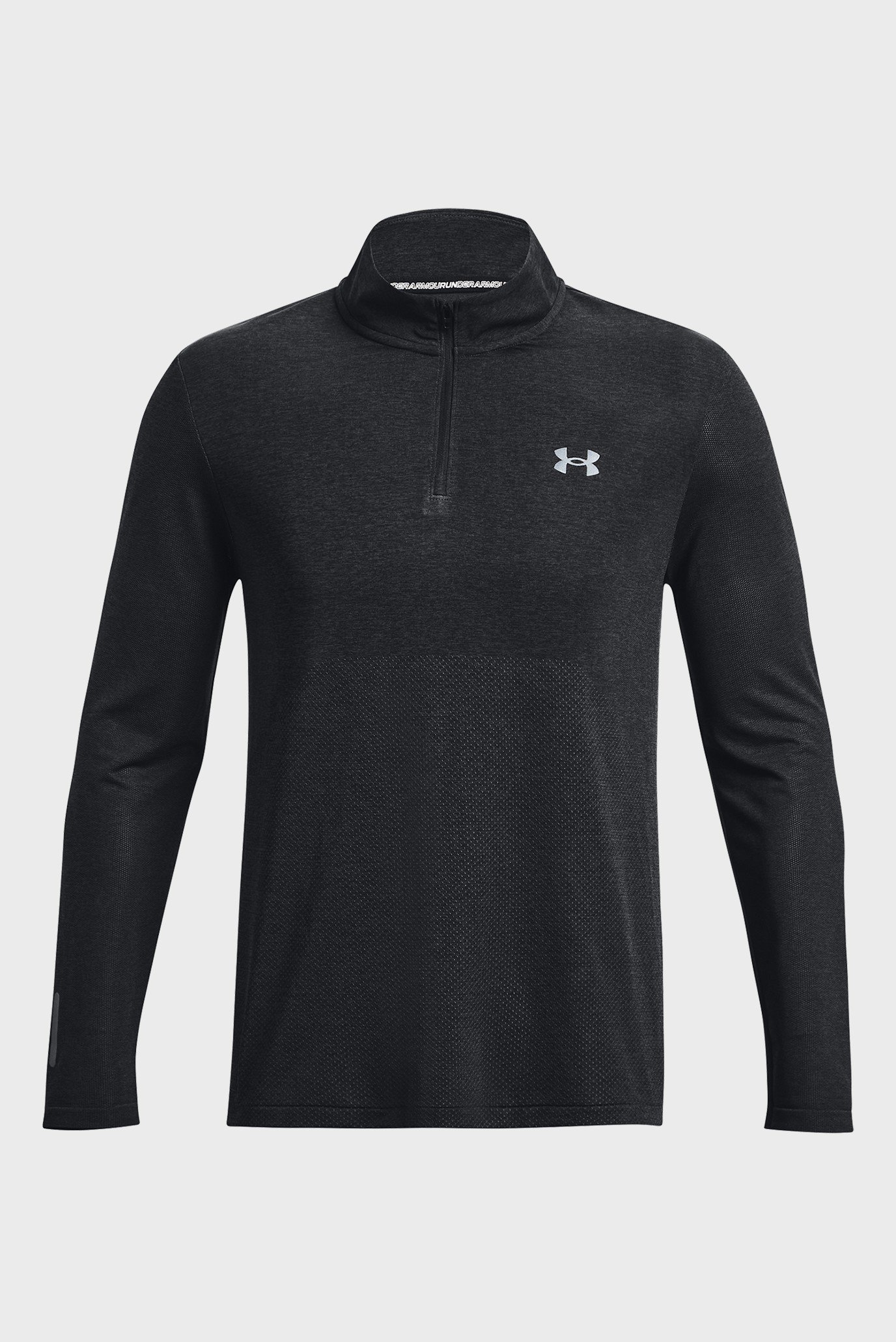 Мужская черная спортивная кофта UA SEAMLESS STRIDE 1 4 ZIPUnder Armour Мужская черная спортивная кофта UA SEAMLESS STRIDE 1 4 ZIP 4