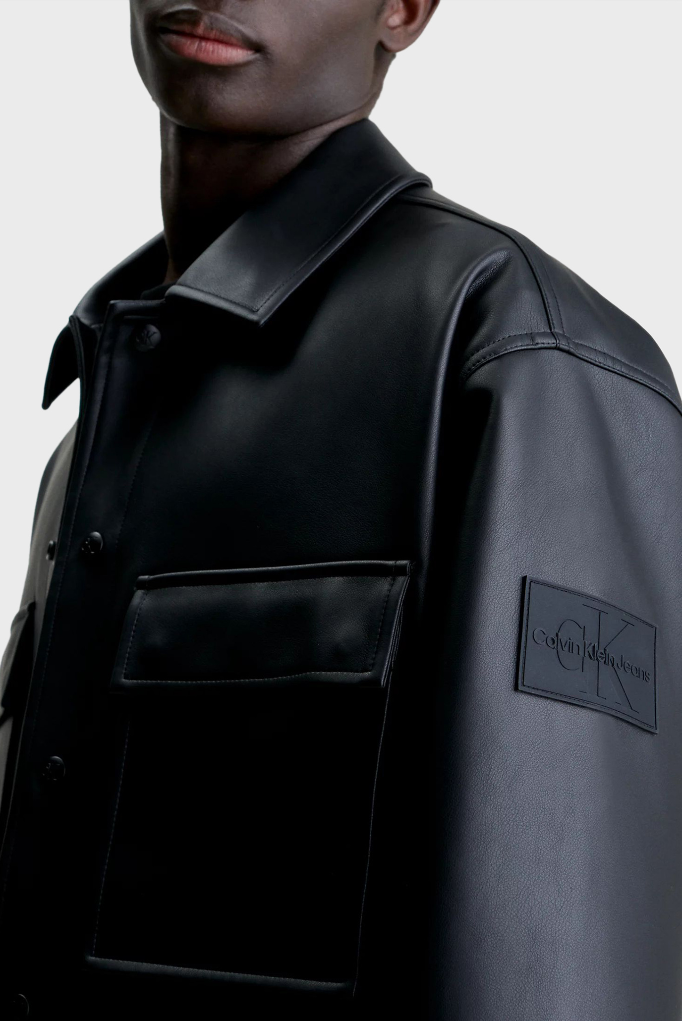 Рубашка FAUX LEATHER OVERSHIRT 4