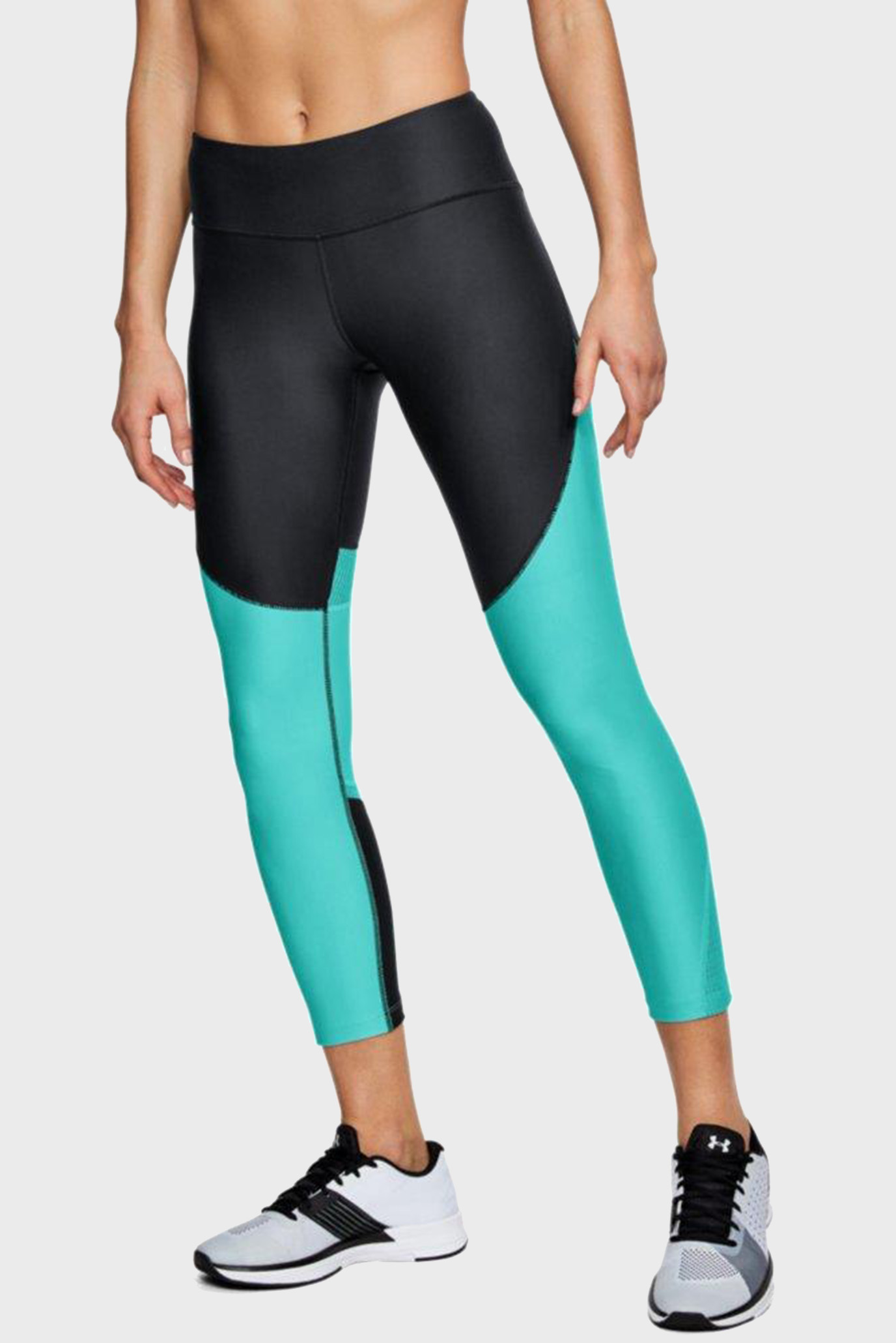 Женские черные тайтсы UA Vanish Disrupt Mesh Crop 6