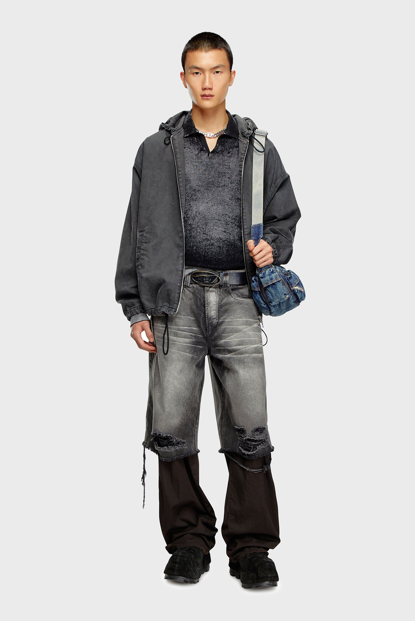 Мужское черное поло K-LORENZO MAGLIA 2