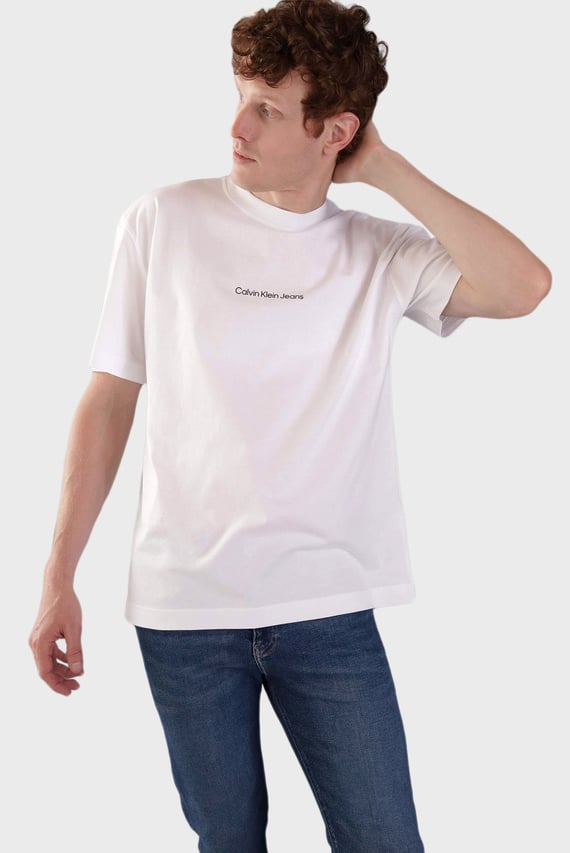 Мужская белая футболка GRID MONOGRAM TEE