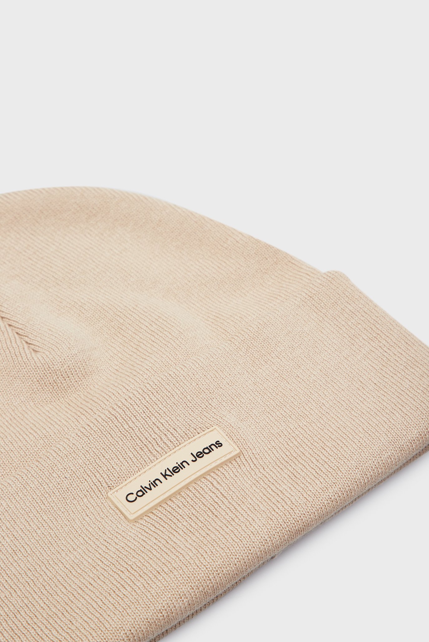 Мужская бежевая шапка INST PATCH BEANIE 3