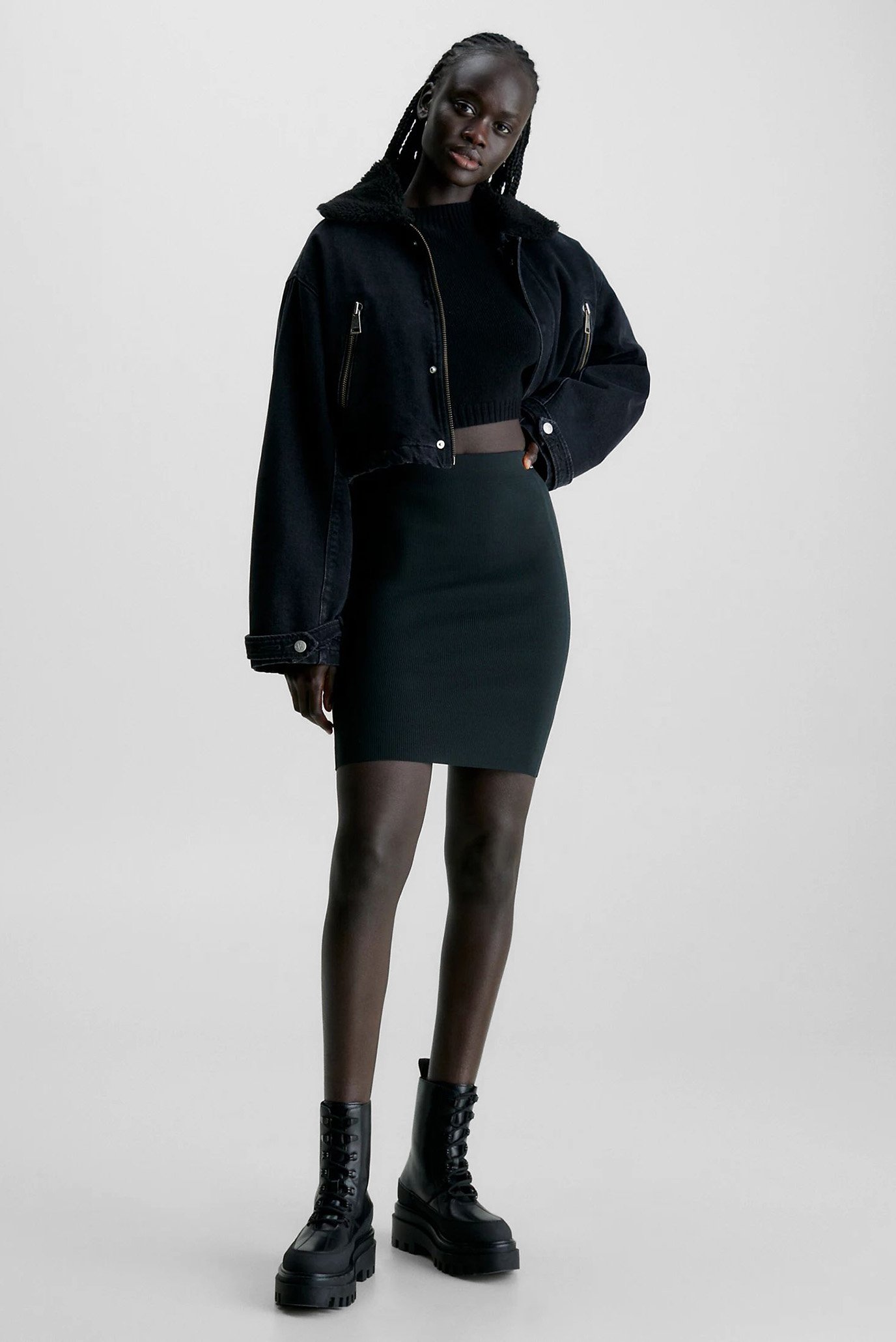 Юбка BACK ZIP KNITTED SKIRT 2