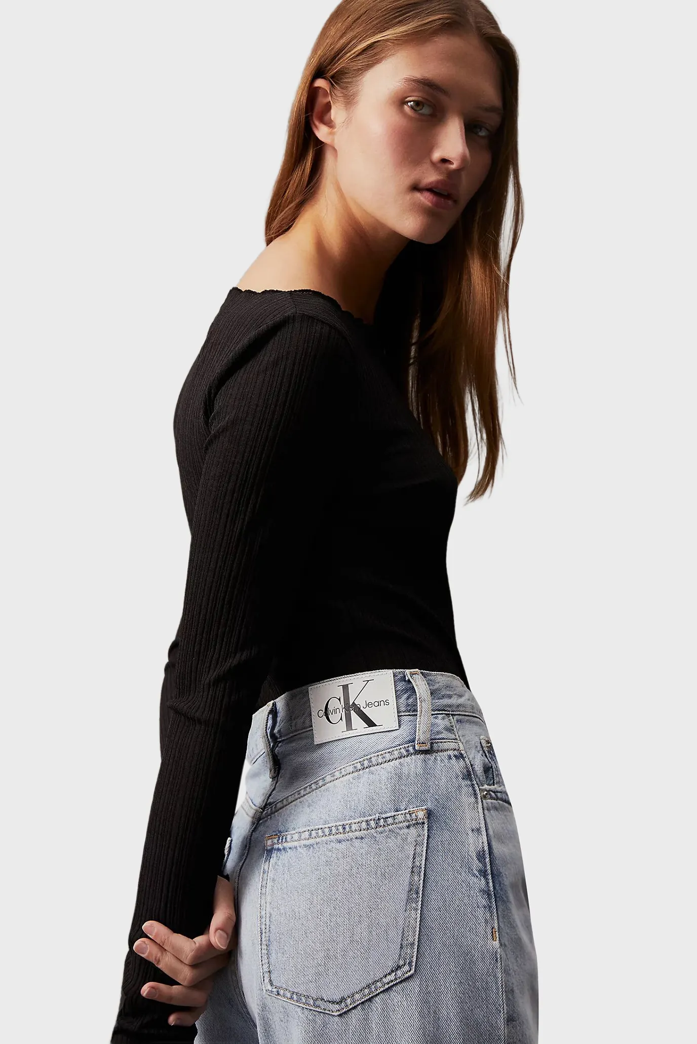 Женские голубые джинсы HIGH RISE RELAXED 6