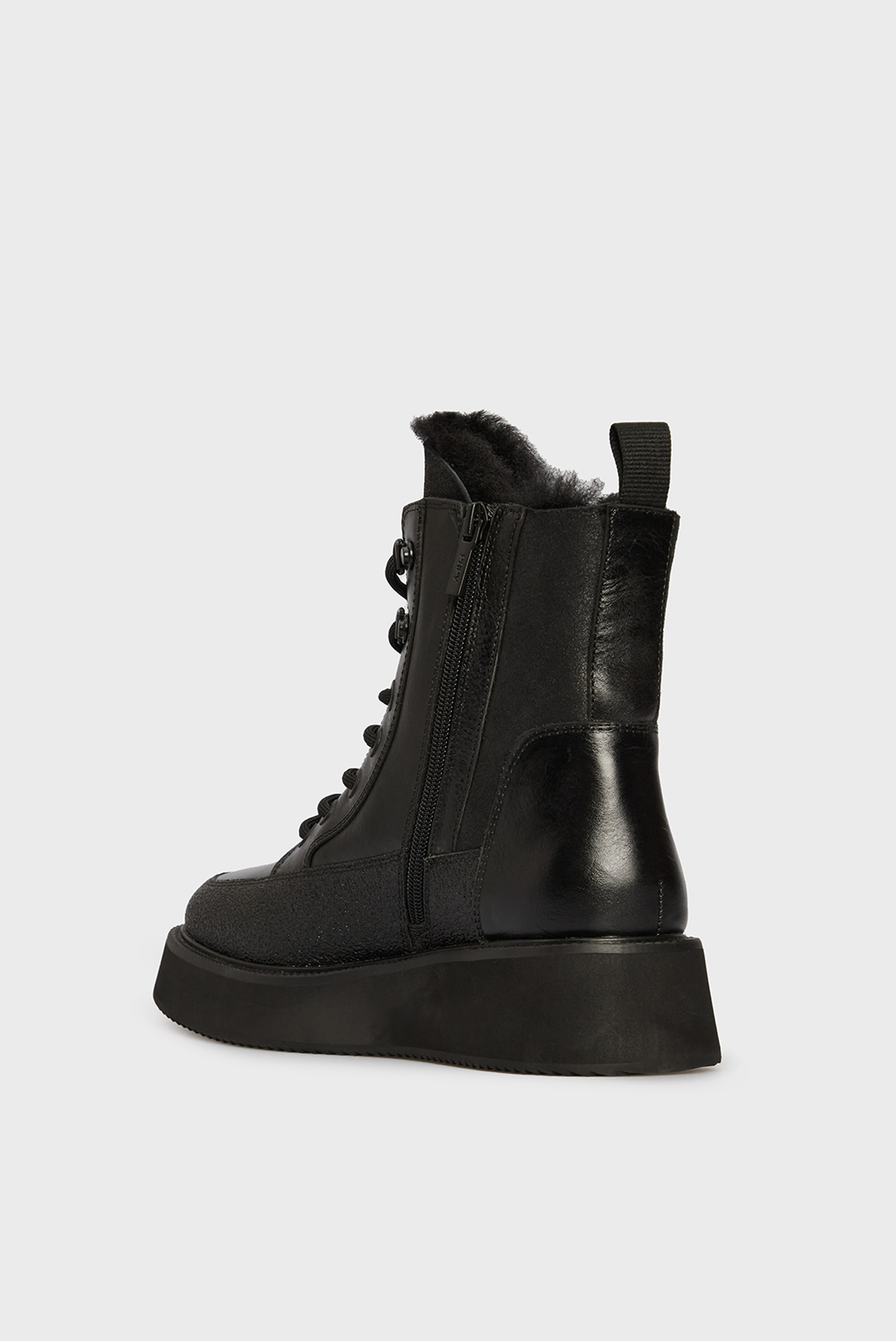 Женские черные кожаные ботинки 6