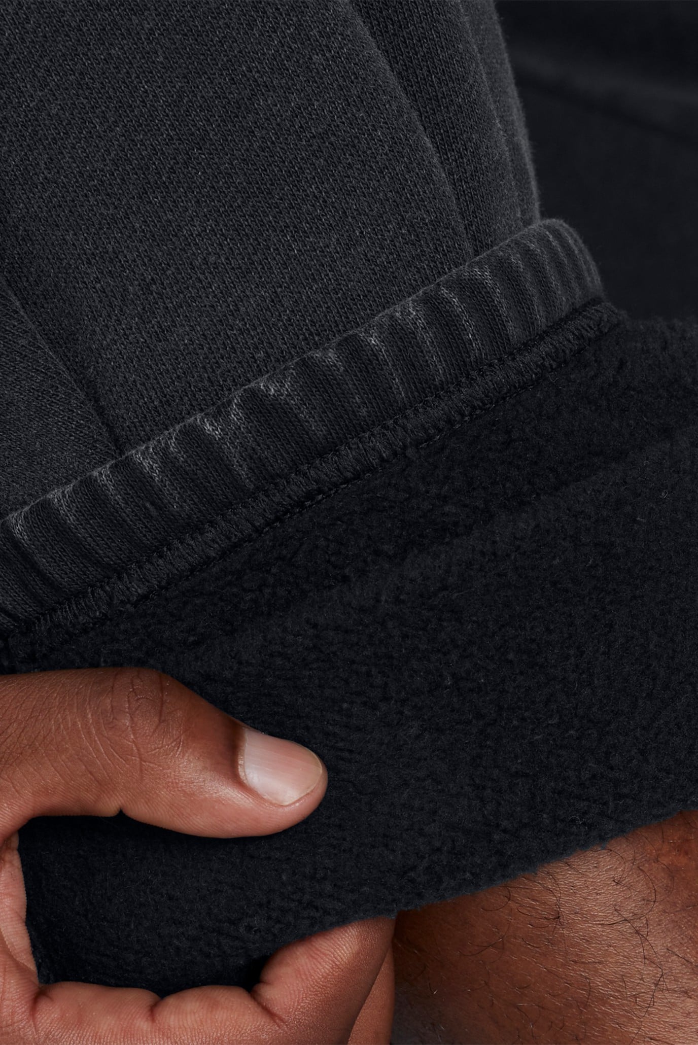 Мужские черные спортивные брюки UA Icon HWT Flc Wash OS Pant 4