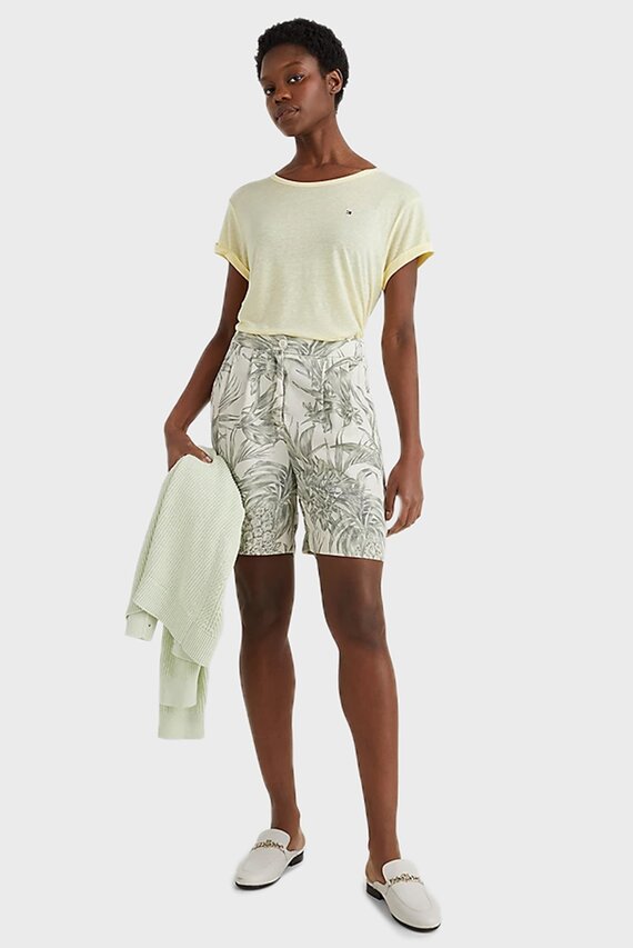 Женские шорты с узором TENCEL PRINT PLEATED