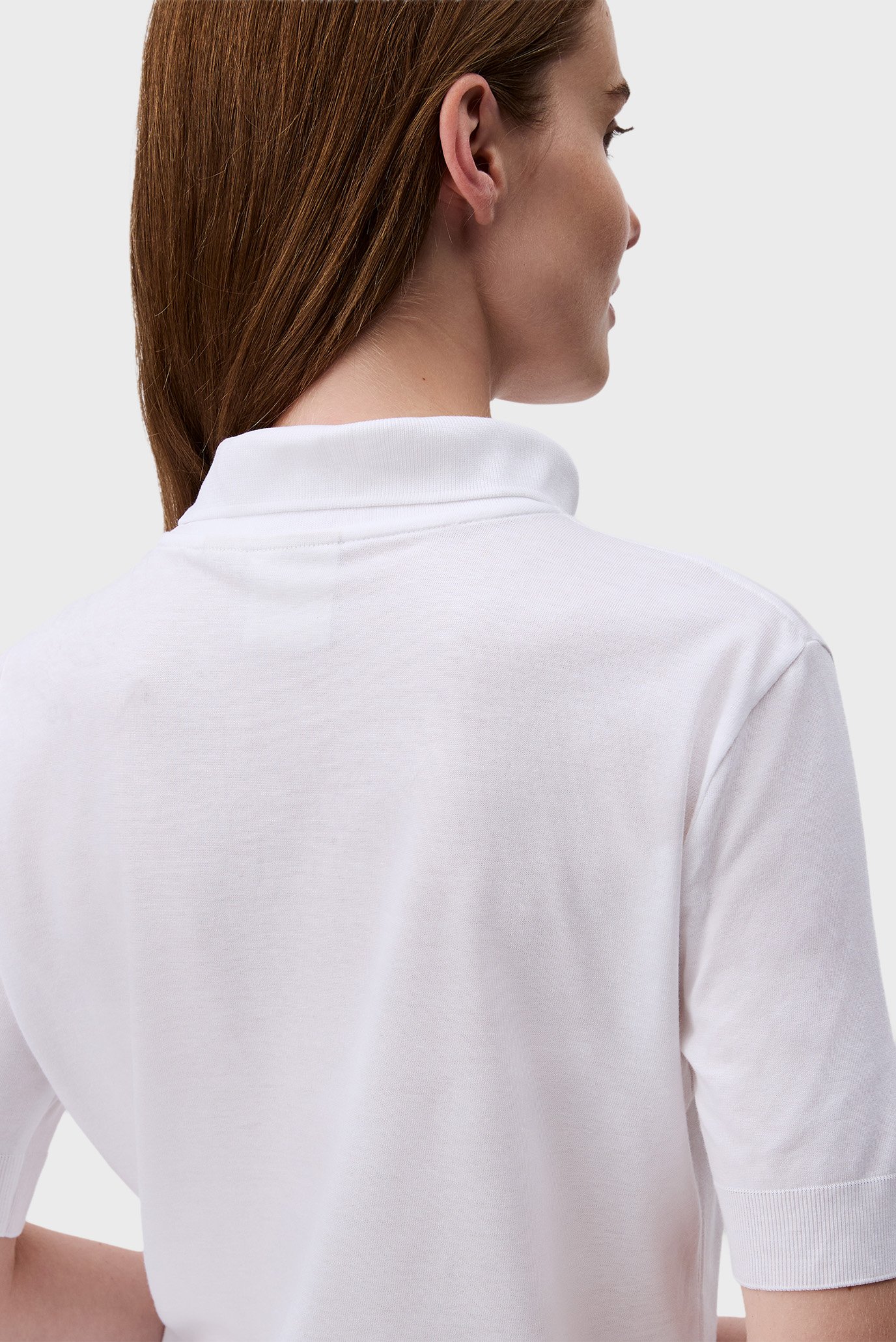 Женское белое поло REFINED 5