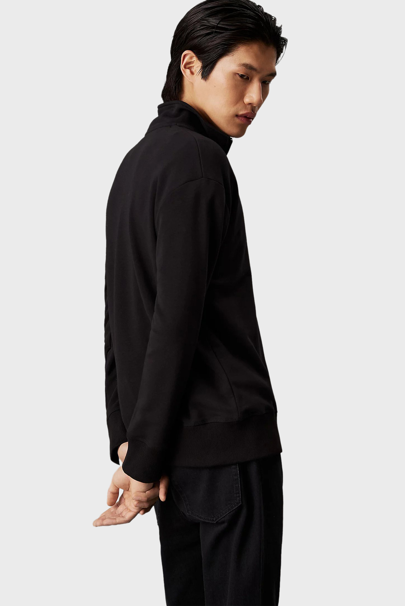 Мужская черная спортивная кофта NANO LOGO Q-ZIP 3