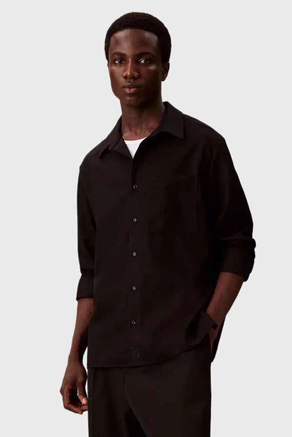 Рубашка LS SOLID SILK WOOL EASY SHIRT Calvin Klein Рубашка LS SOLID SILK WOOL EASY SHIRT Calvin Klein