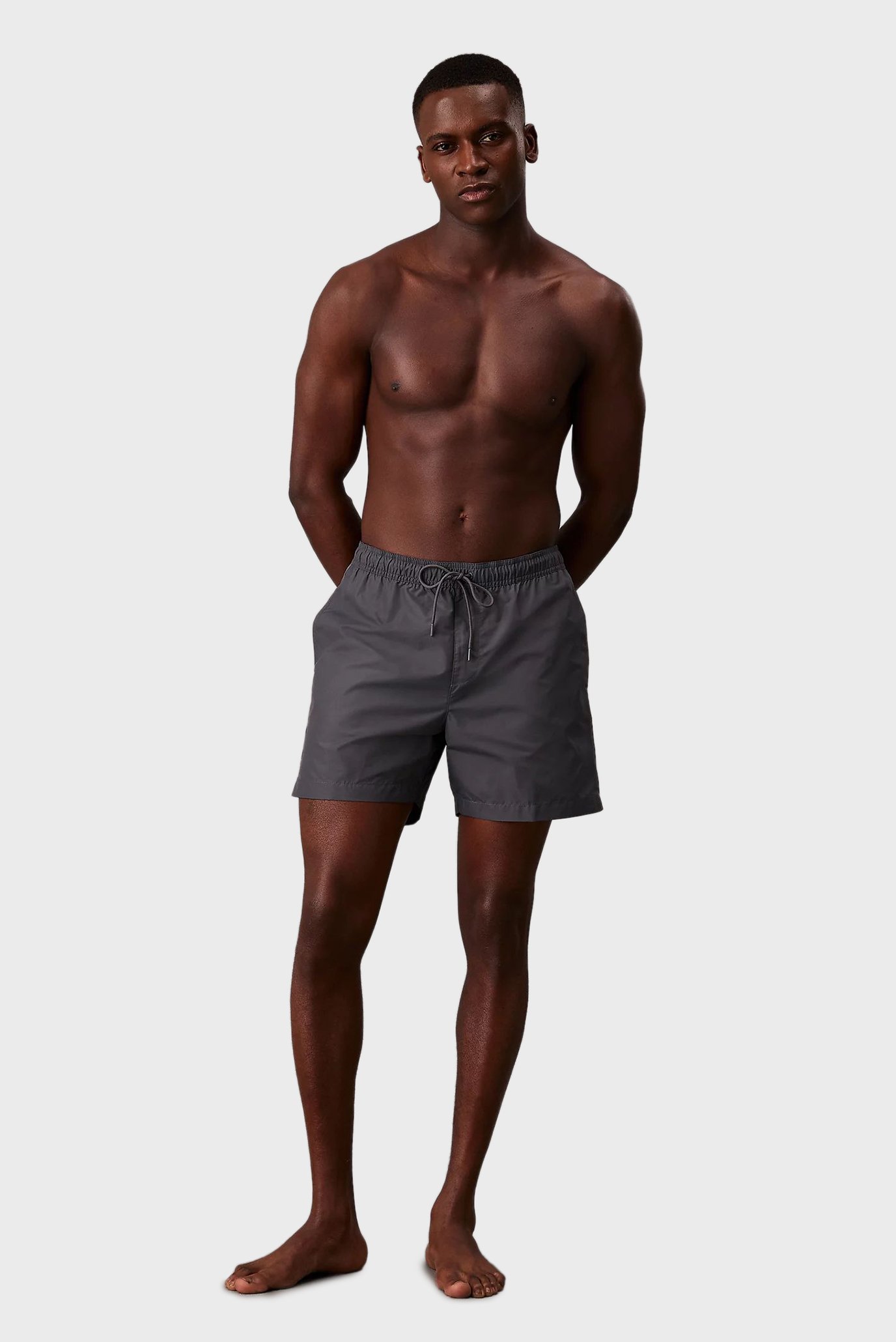 Мужские темно-серые плавательные шорты MEDIUM DRAWSTRING 2