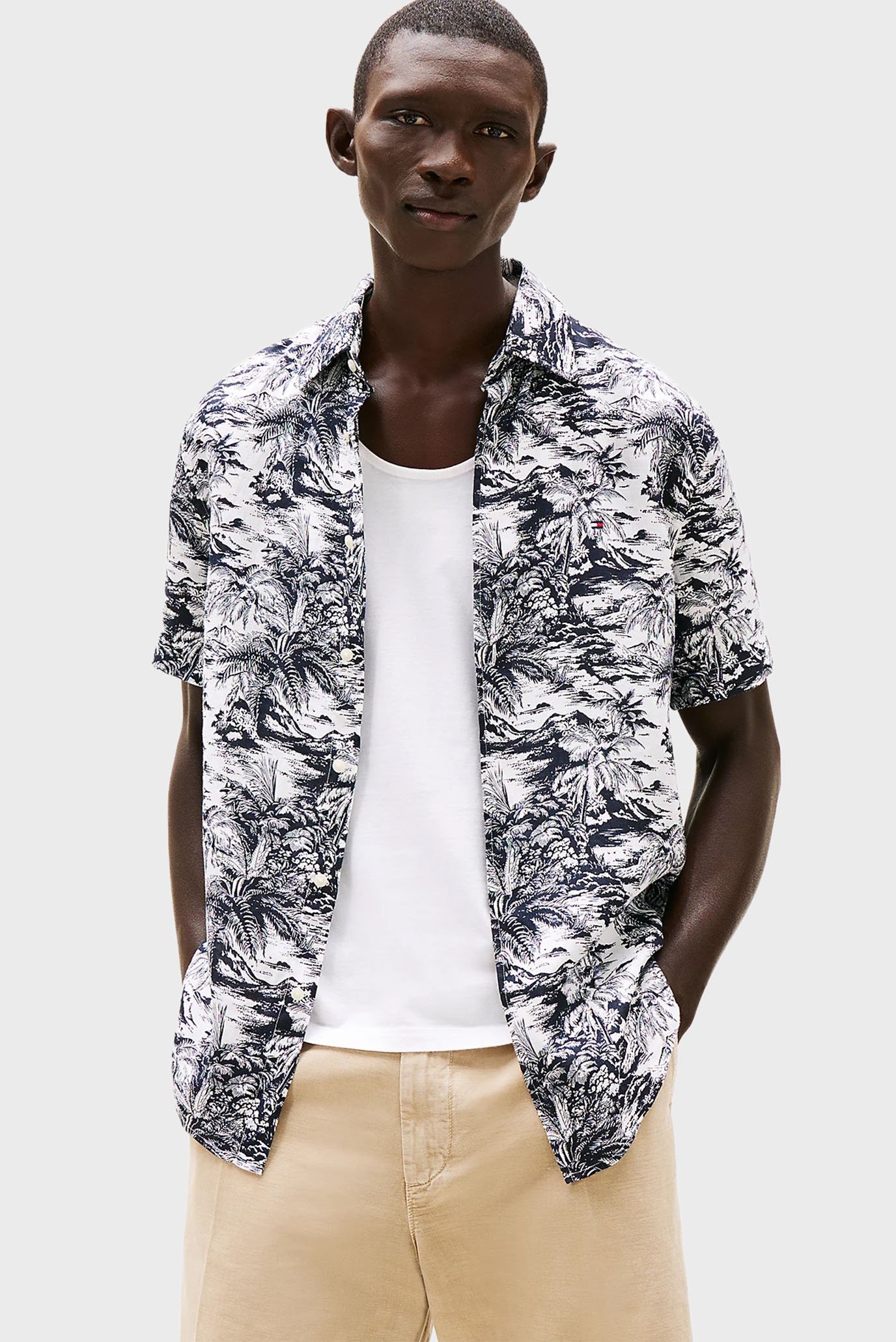 Рубашка с коротким рукавом LINEN VACATION PRT SS RF SHIRT 1