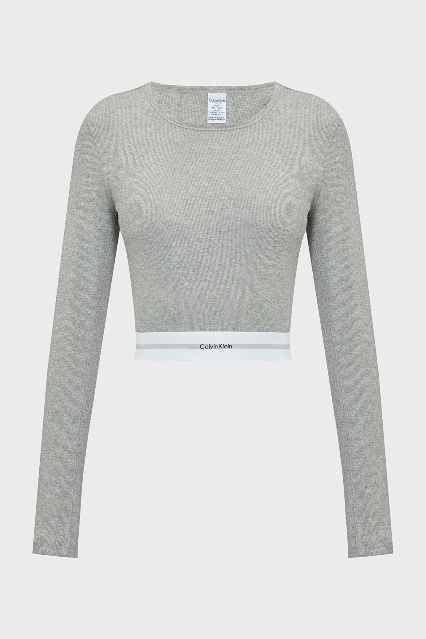 Женский серый лонгслив L S CROP CREW 5