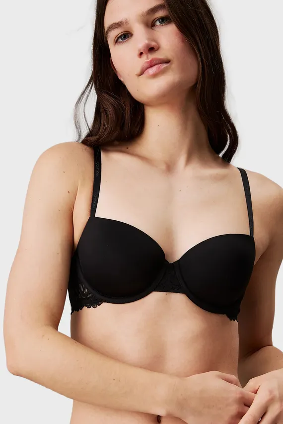 Женский черный бюстгальтер LIGHTLY LINED BALCONETTE Calvin Klein