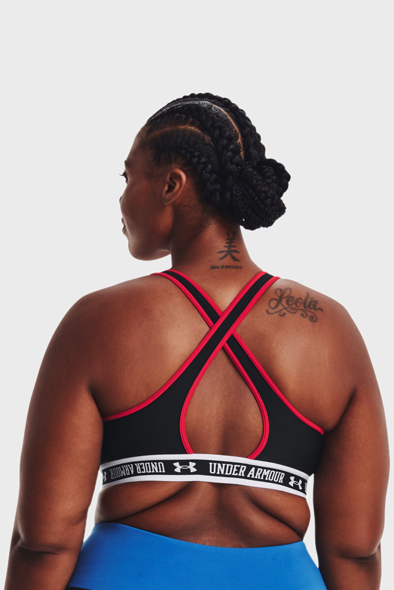 Женский черный спортивный топ UA Crossback Mid Block SPUnder Armour Женский черный спортивный топ UA Crossback Mid Block SP 12